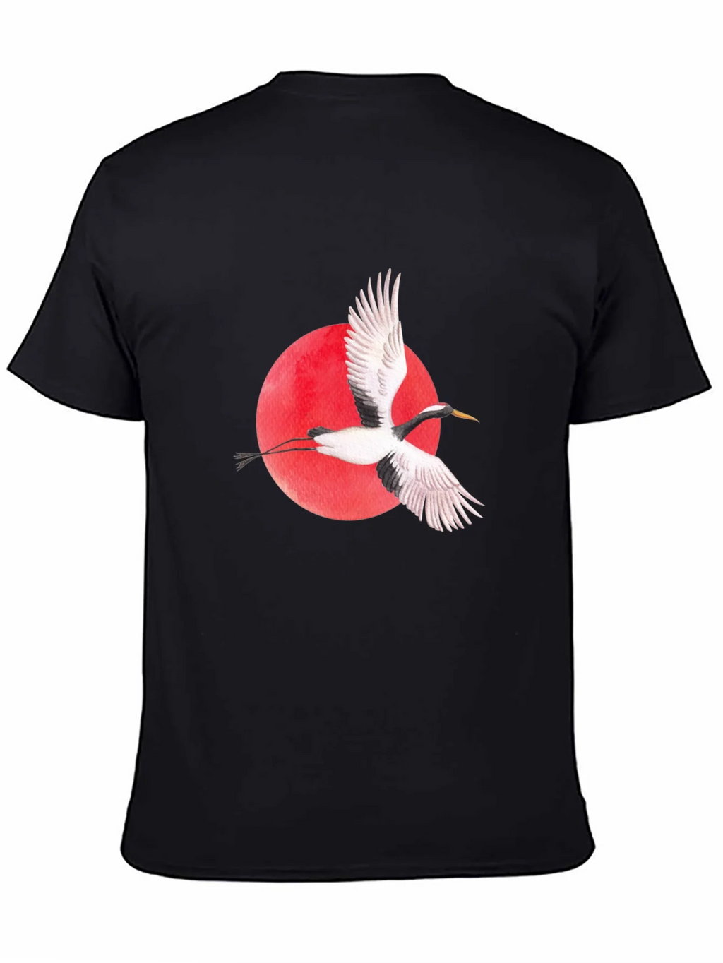 Crane Graphic Black T-Shirt product image 7