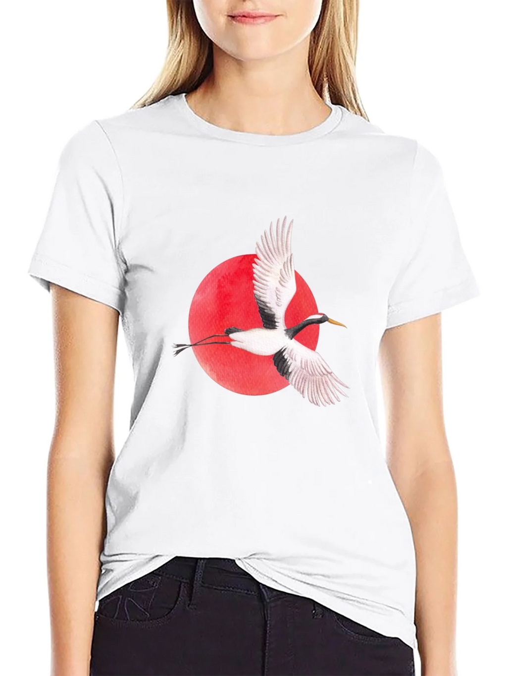 Crane Graphic Black T-Shirt product image 11