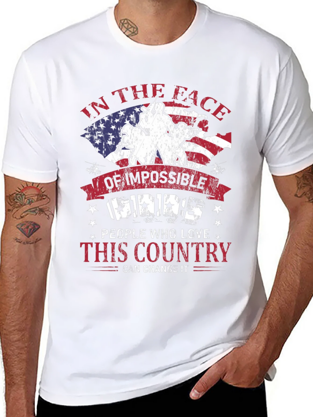 Patriotic T-Shirt: Impossible Odds American Pride product image 10