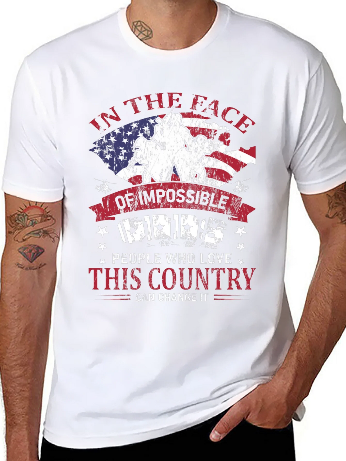 Patriotic T-Shirt: Impossible Odds American Pride product image 10