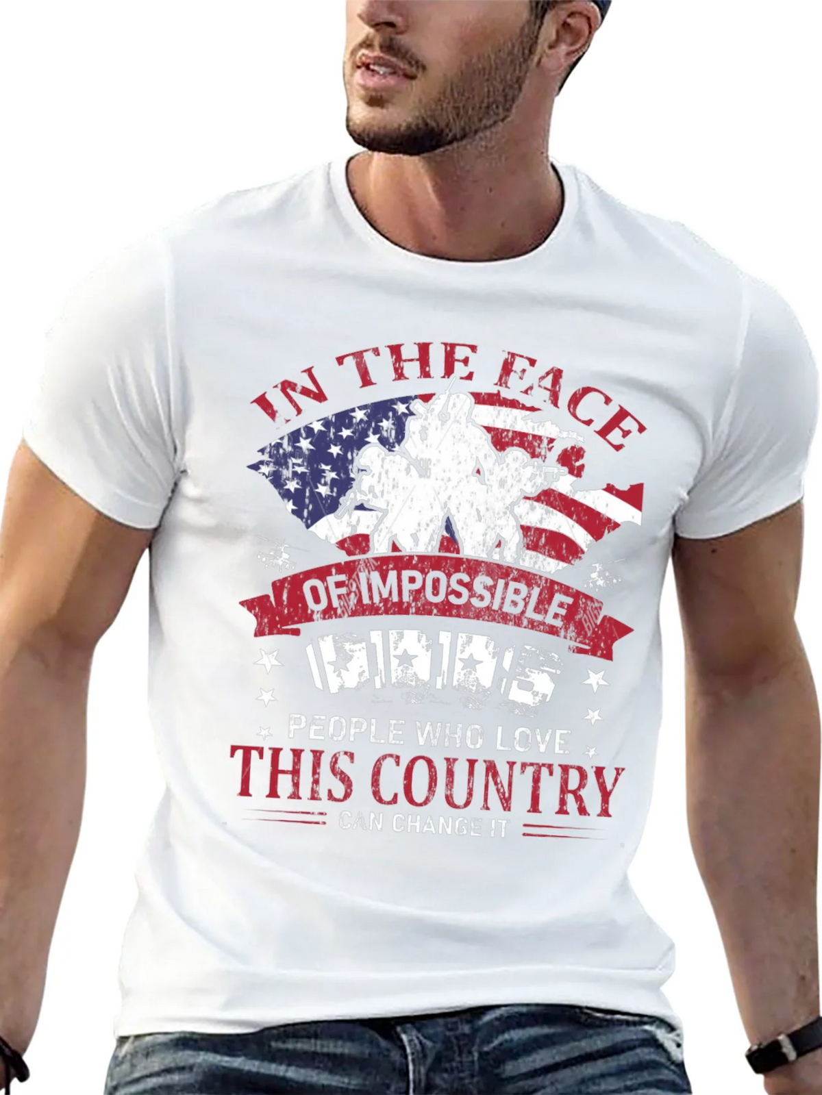 Patriotic T-Shirt: Impossible Odds American Pride product image 4