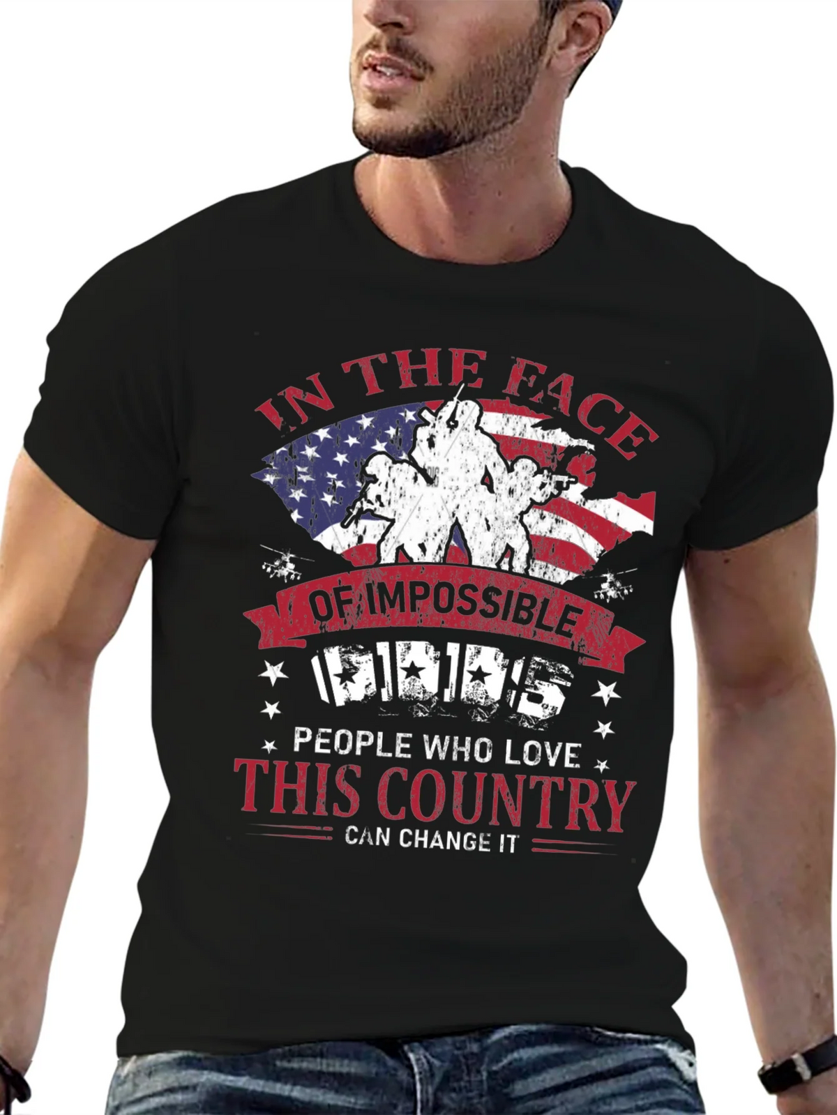 Patriotic T-Shirt: Impossible Odds American Pride product image 9