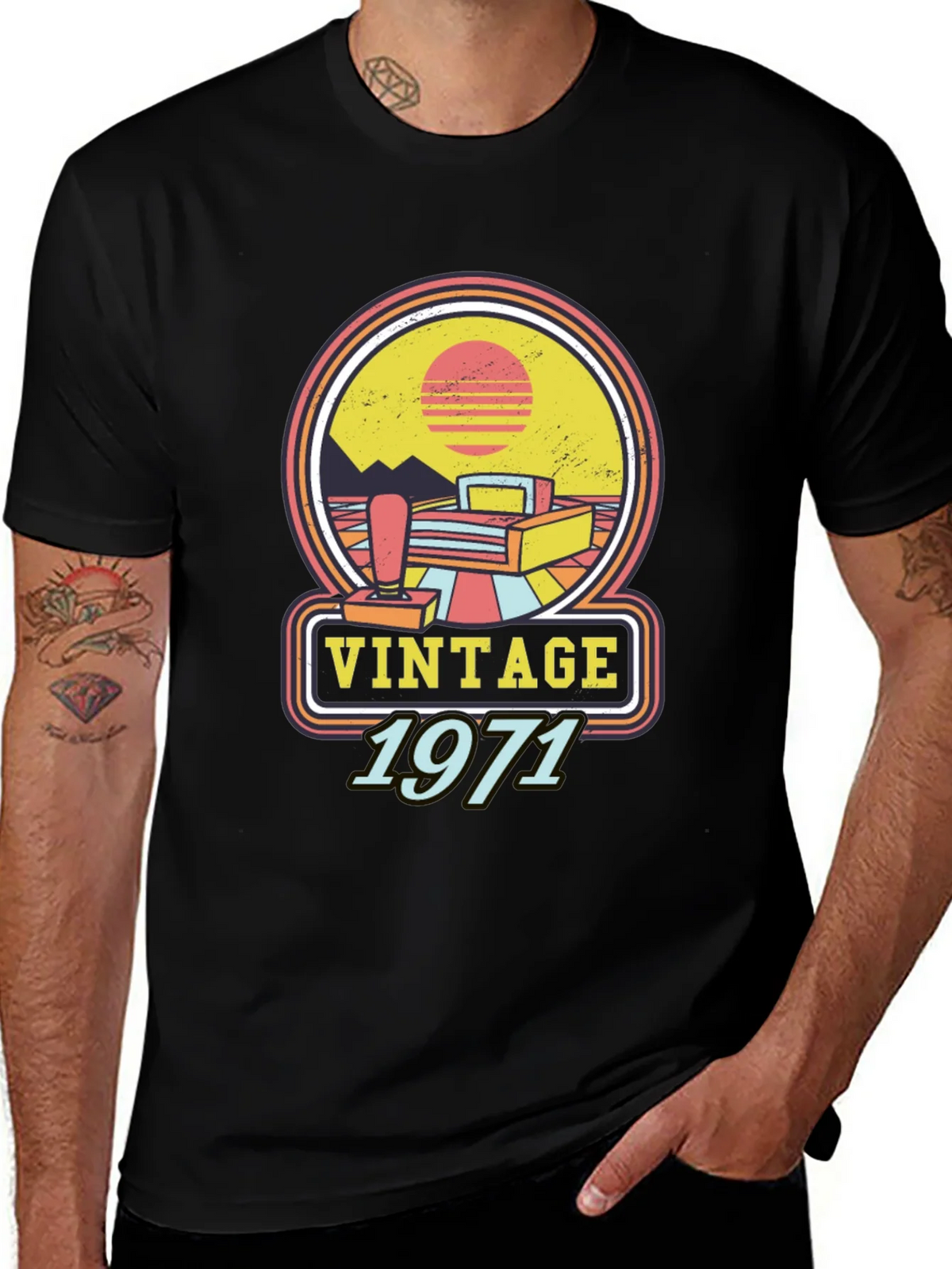 Vintage 1971 Gamer T-Shirt Retro Style product image 1