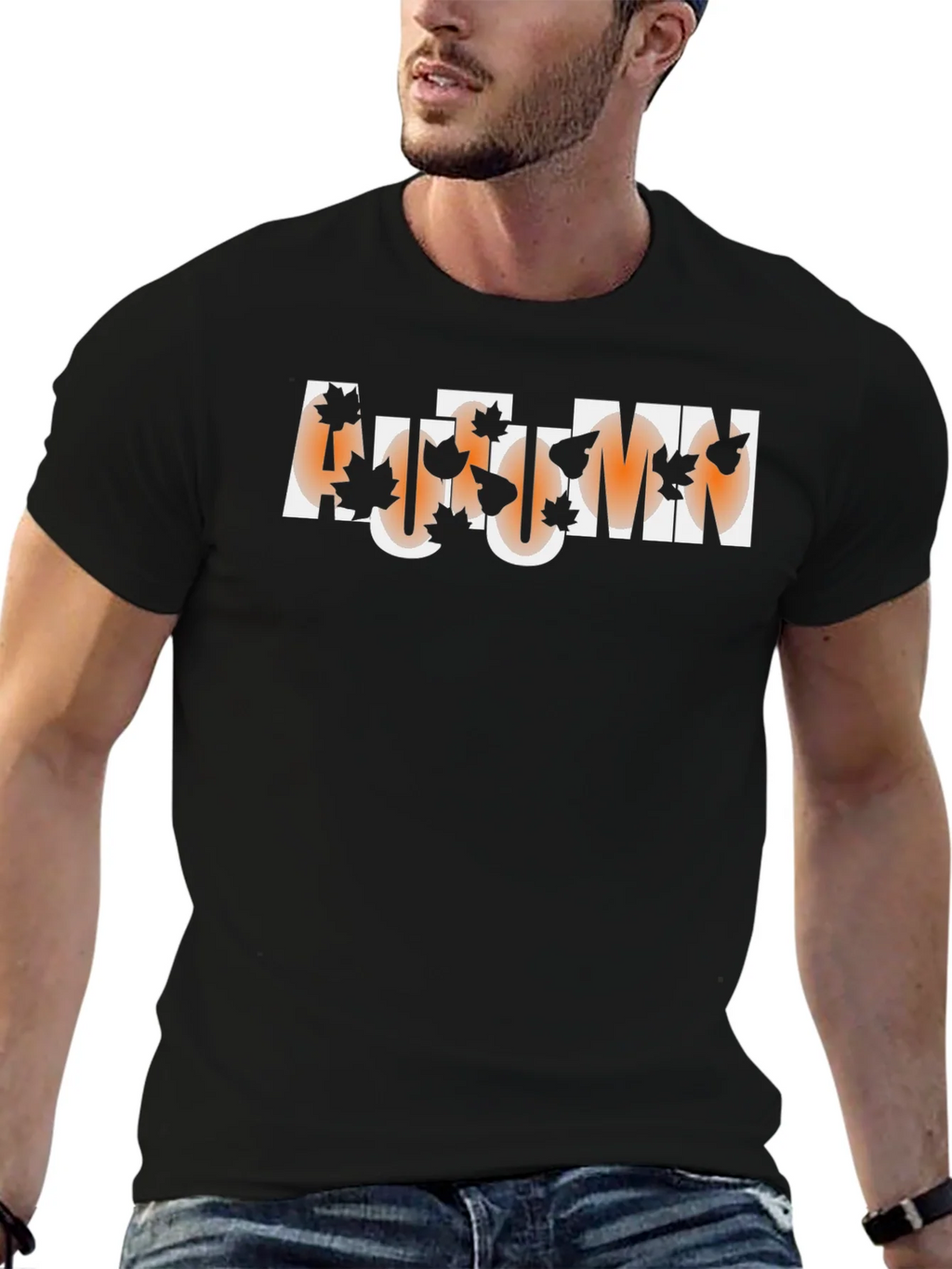 Autumn Leaves Graphic Tee - Mens Black T-Shirt product image 9