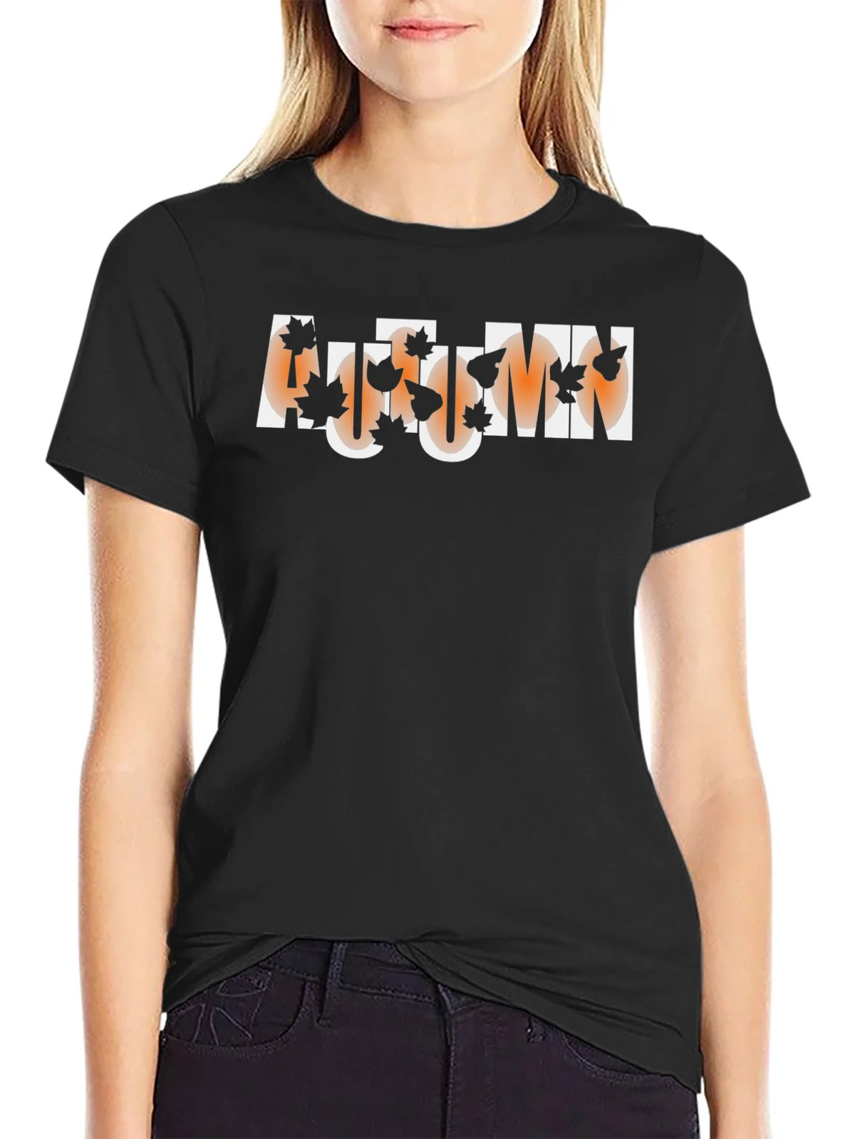 Autumn Leaves Graphic Tee - Mens Black T-Shirt product image 5