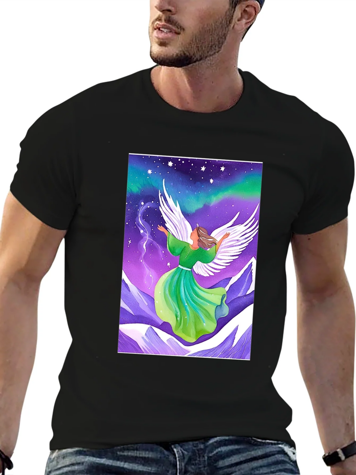 Angel Wings Graphic Tee - Celestial Design product image 9