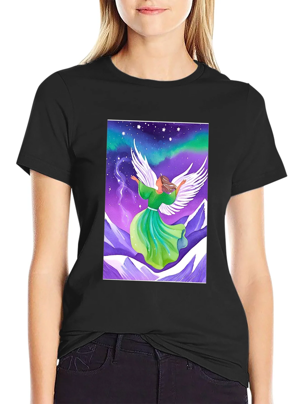 Angel Wings Graphic Tee - Celestial Design product image 5