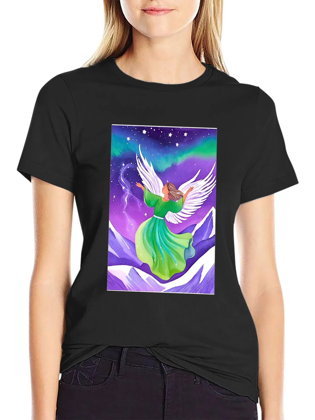 Angel Wings Graphic Tee - Celestial Design product image 5