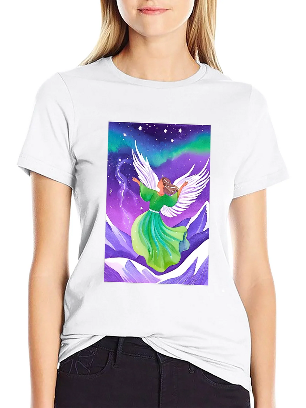 Angel Wings Graphic Tee - Celestial Design product image 11