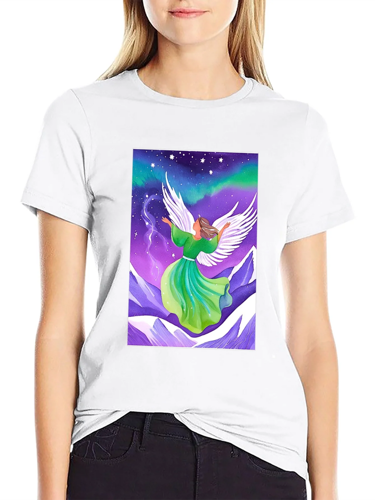 Angel Wings Graphic Tee - Celestial Design product image 11