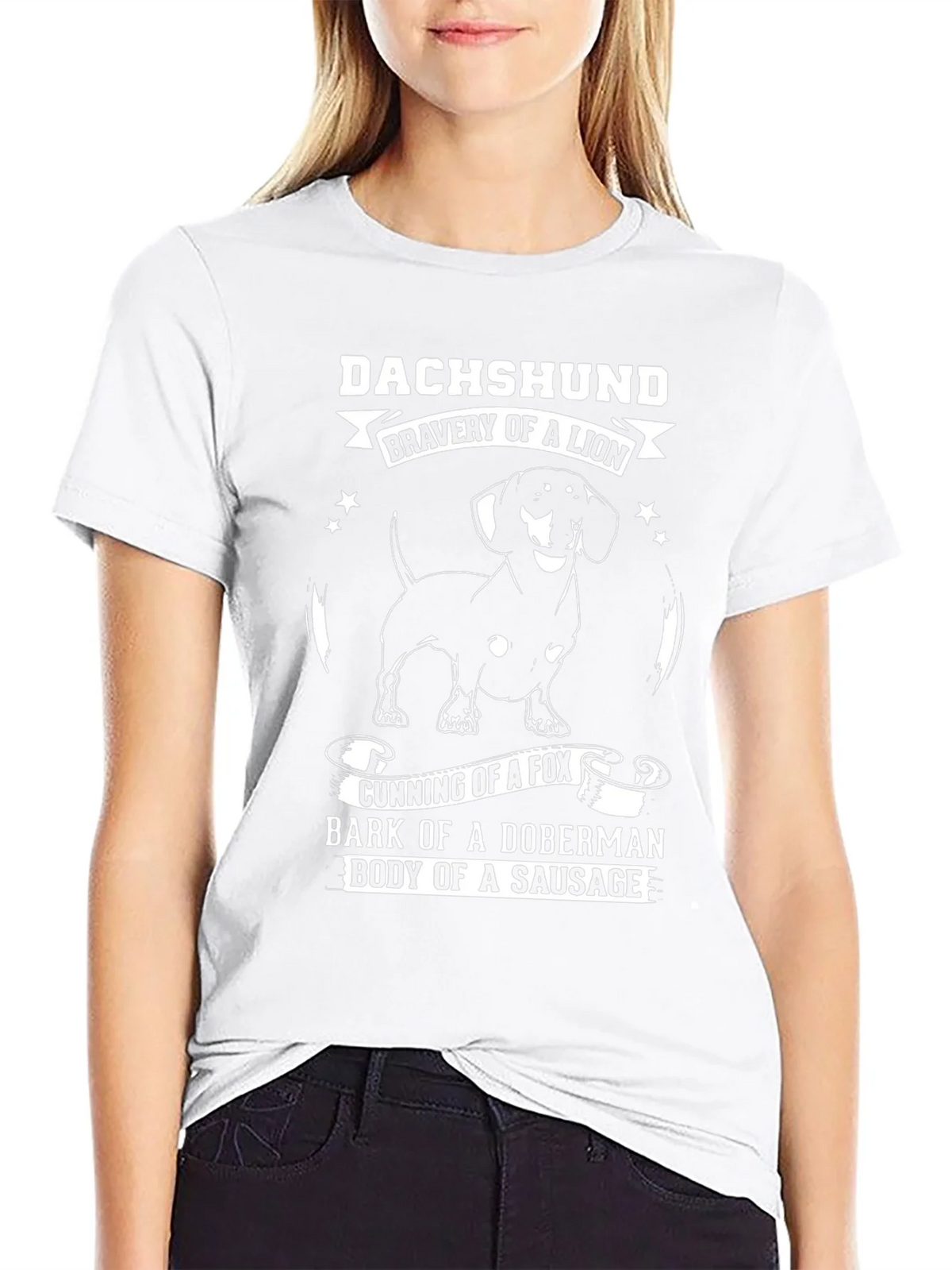 Dachshund Bravery of a Lion Graphic T-Shirt product image 11