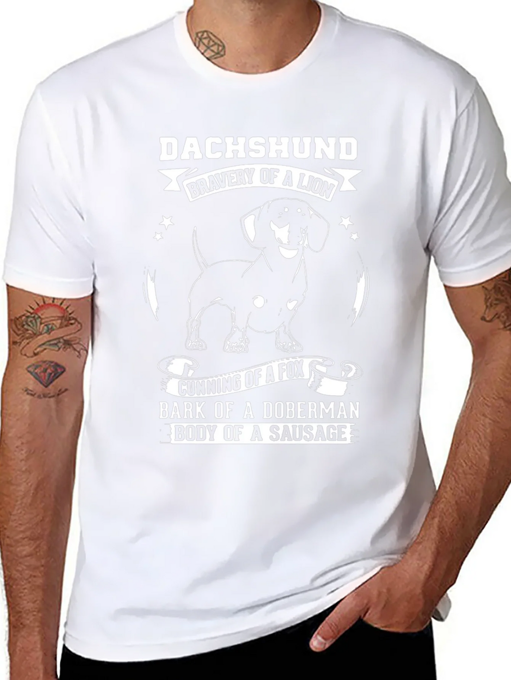 Dachshund Bravery of a Lion Graphic T-Shirt product image 10