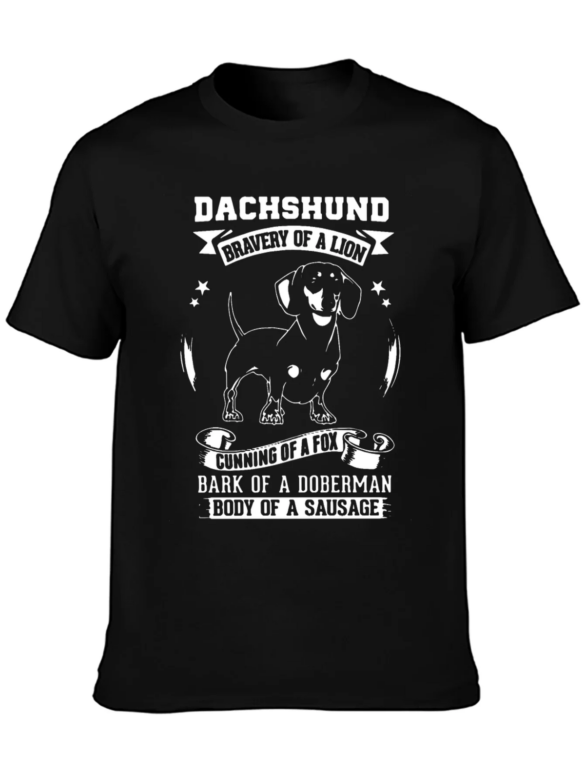 Dachshund Bravery of a Lion Graphic T-Shirt product image 6