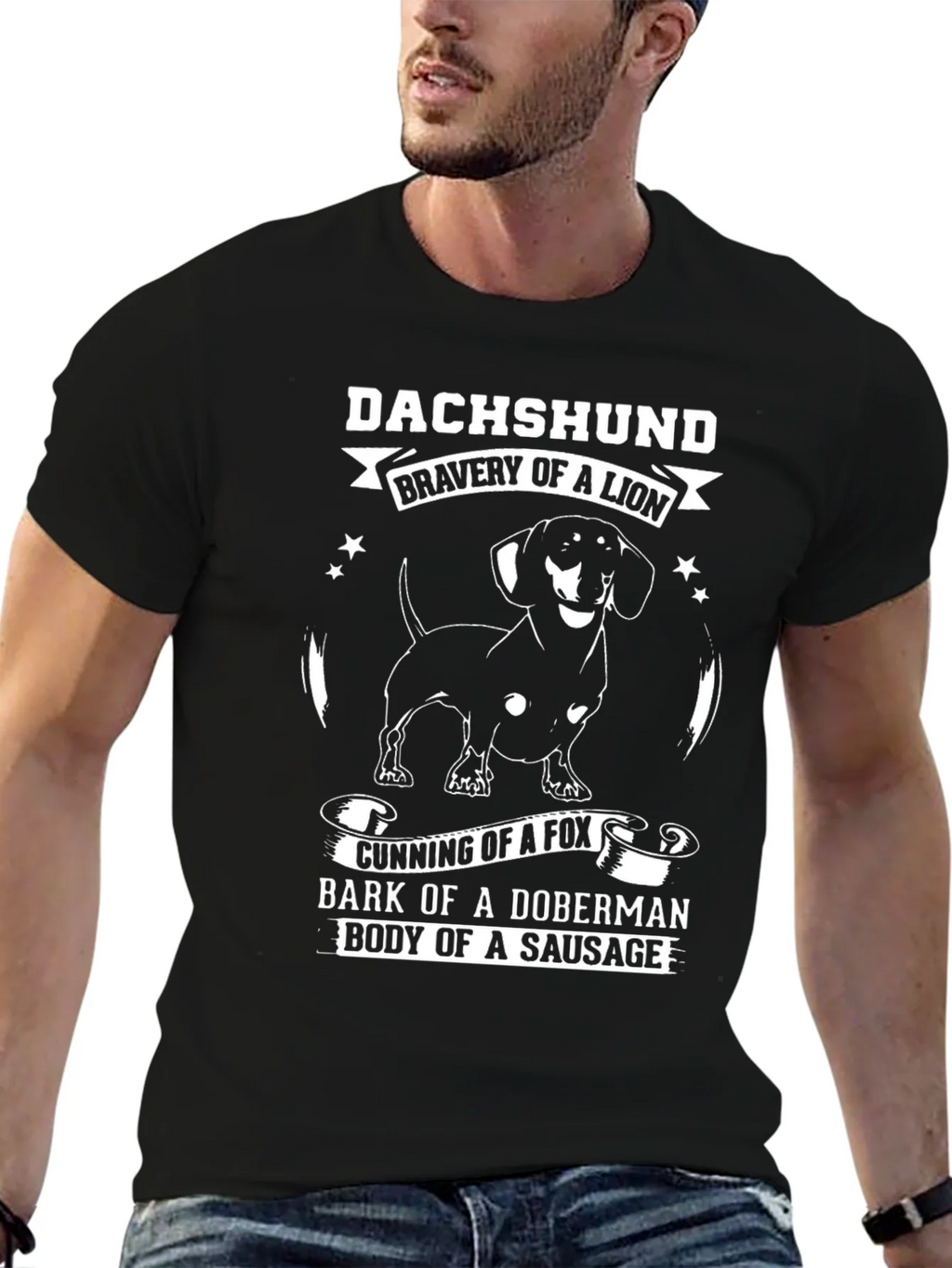 Dachshund Bravery of a Lion Graphic T-Shirt product image 9