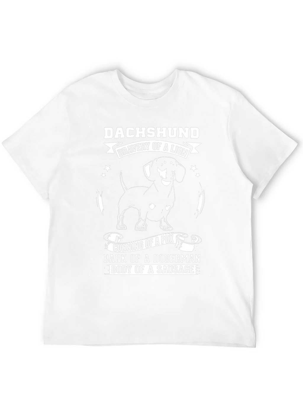 Dachshund Bravery of a Lion Graphic T-Shirt product image 3