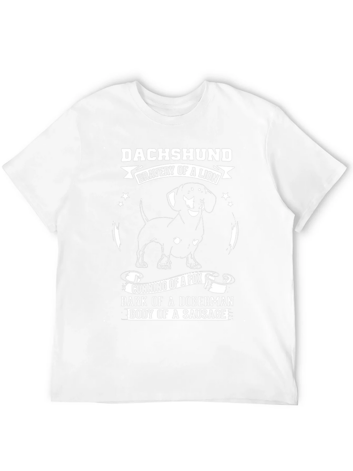 Dachshund Bravery of a Lion Graphic T-Shirt product image 3