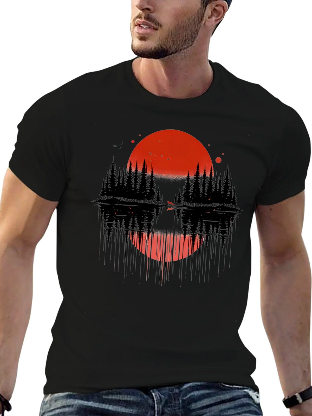 Sunset Forest Graphic Tee - Nature Inspired Design product image 9