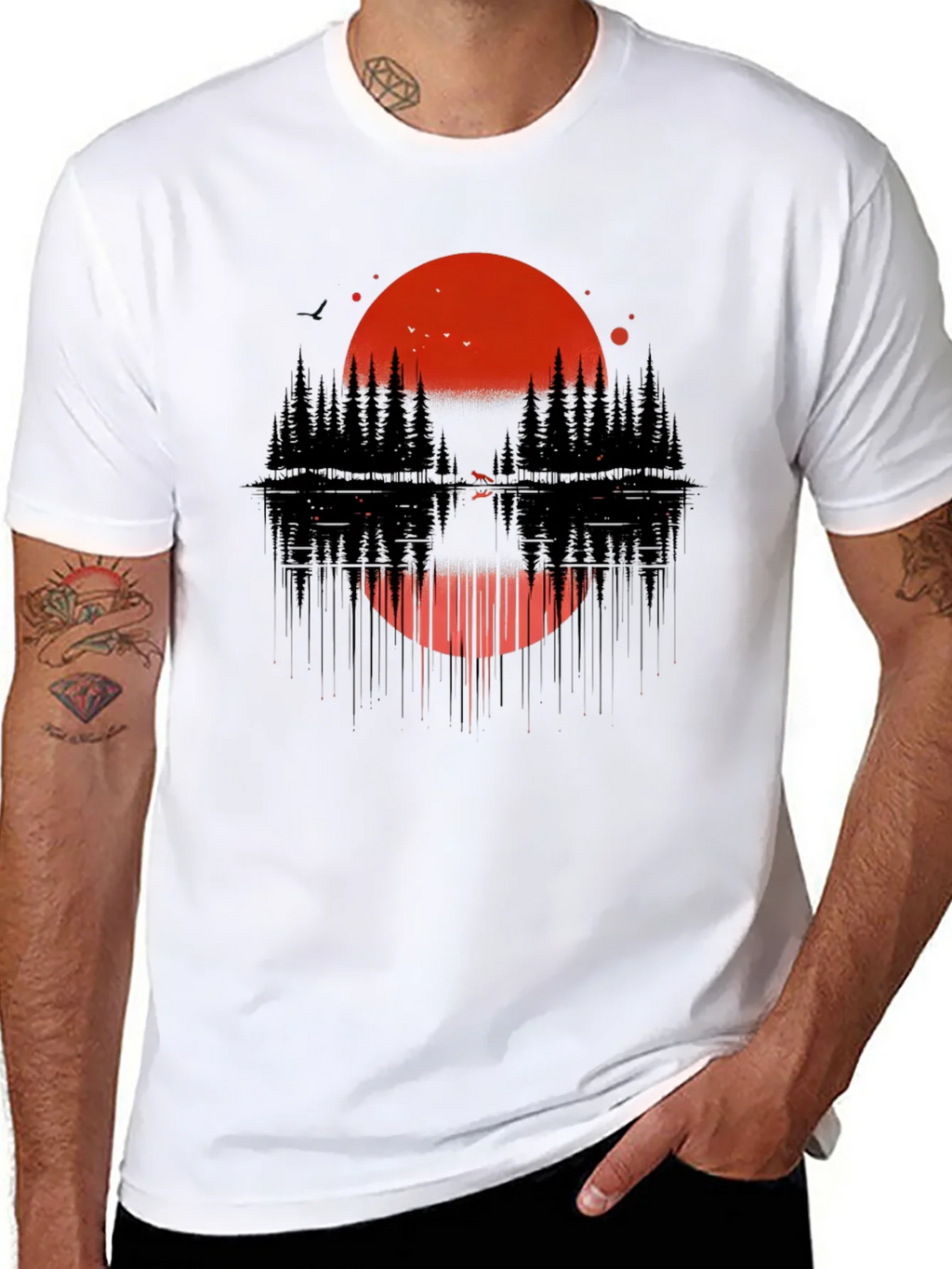 Sunset Forest Graphic Tee - Nature Inspired Design product image 10