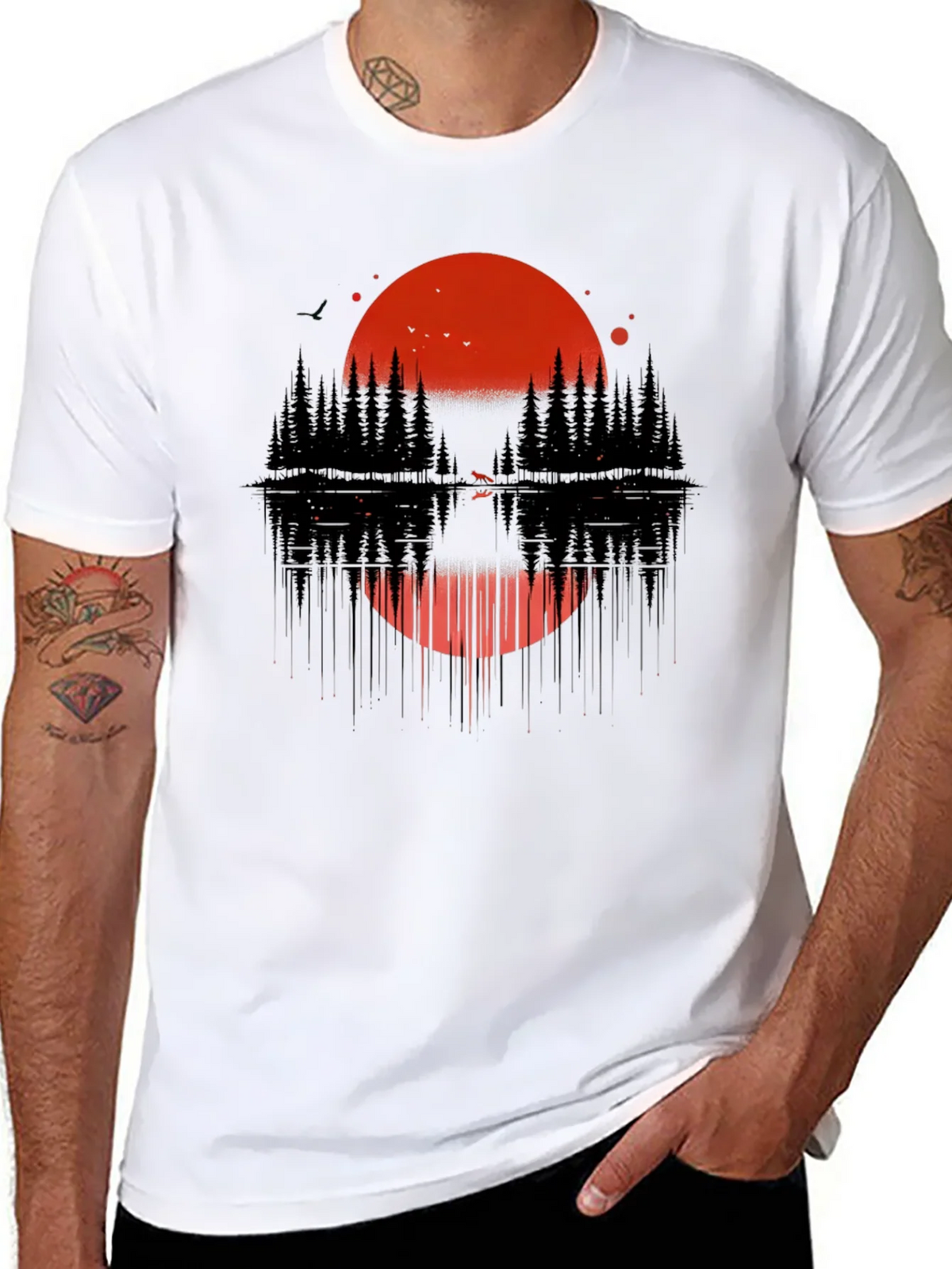 Sunset Forest Graphic Tee - Nature Inspired Design product image 10