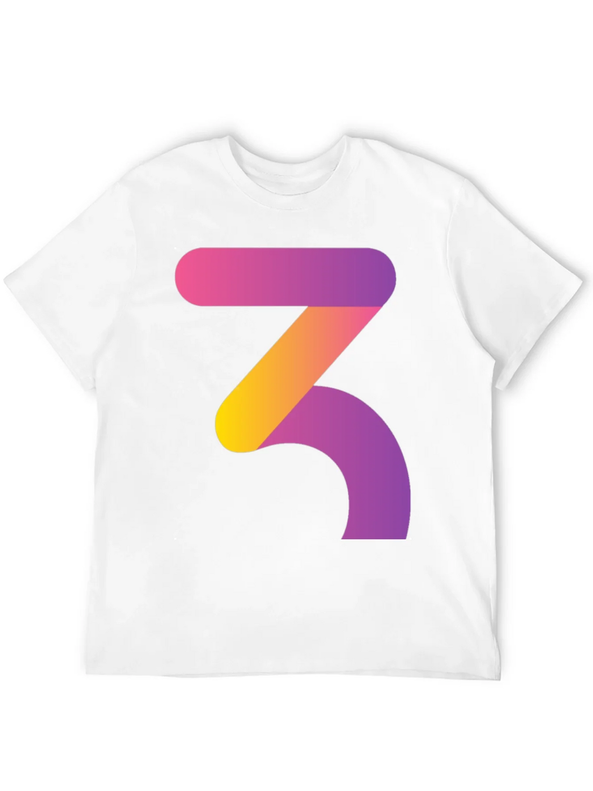 Gradient Number 3 Graphic Tee - Modern Style product image 3