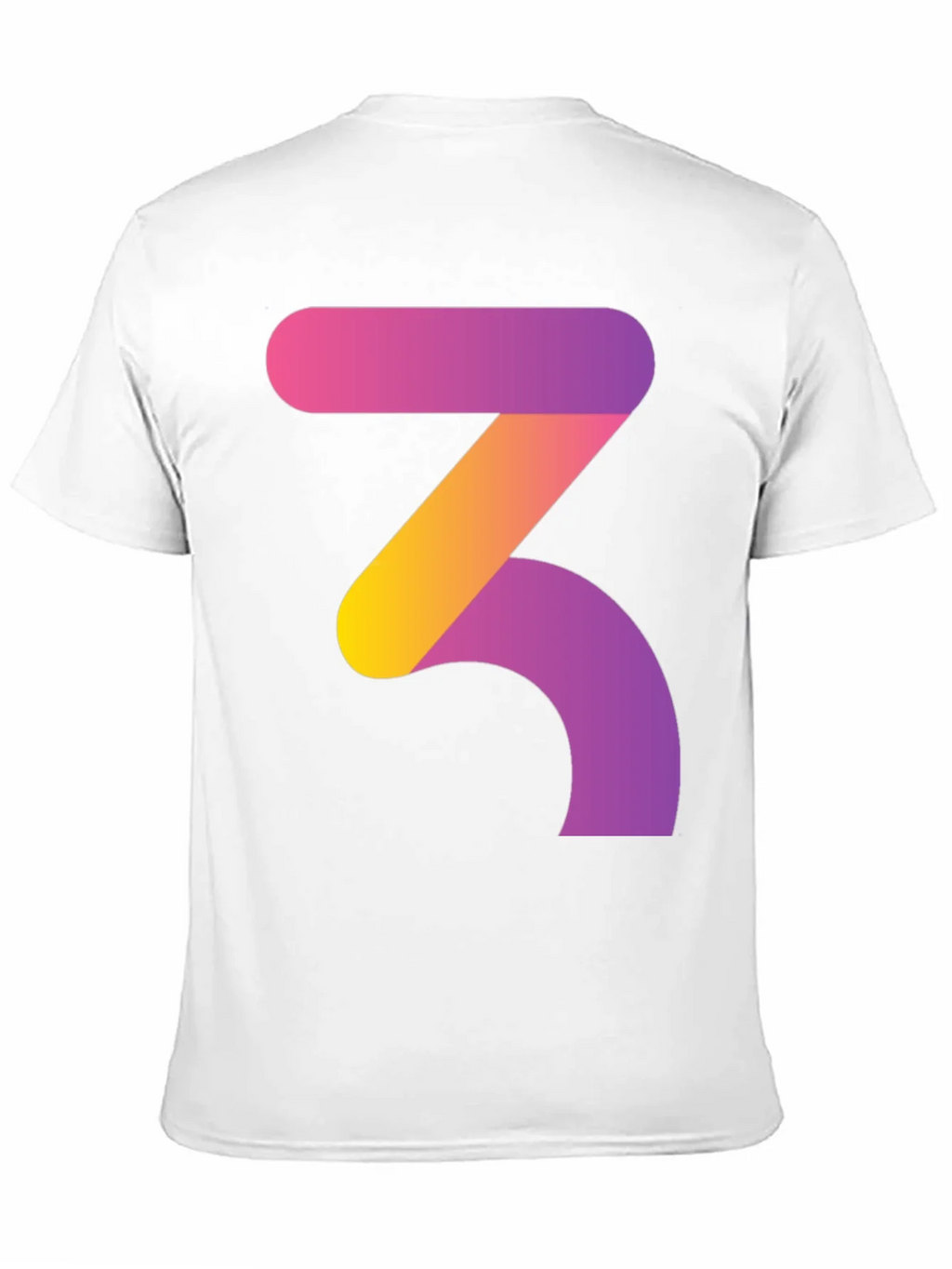 Gradient Number 3 Graphic Tee - Modern Style product image 2