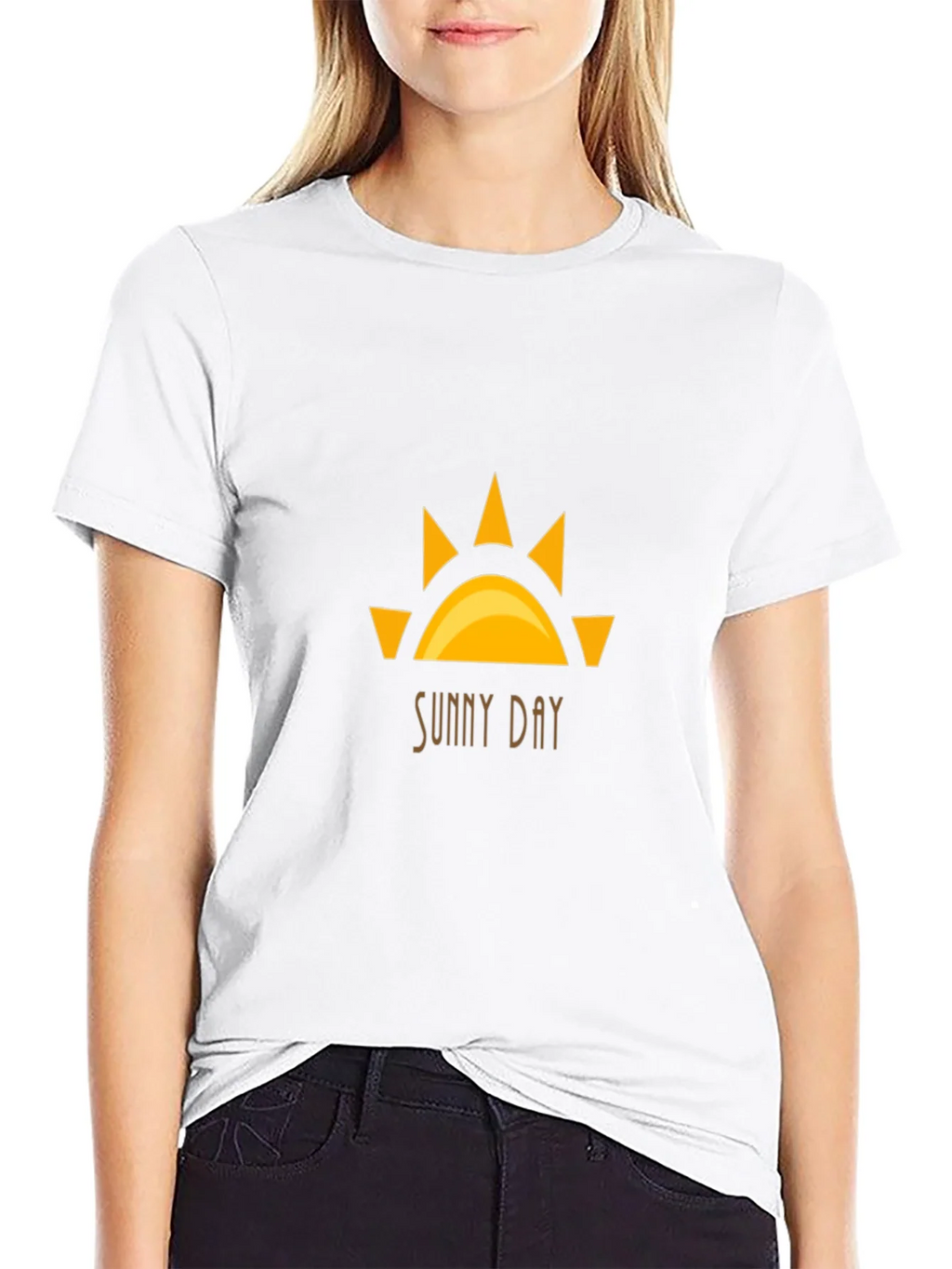 Sunny Day Graphic Tee - Black Cotton T-Shirt product image 11