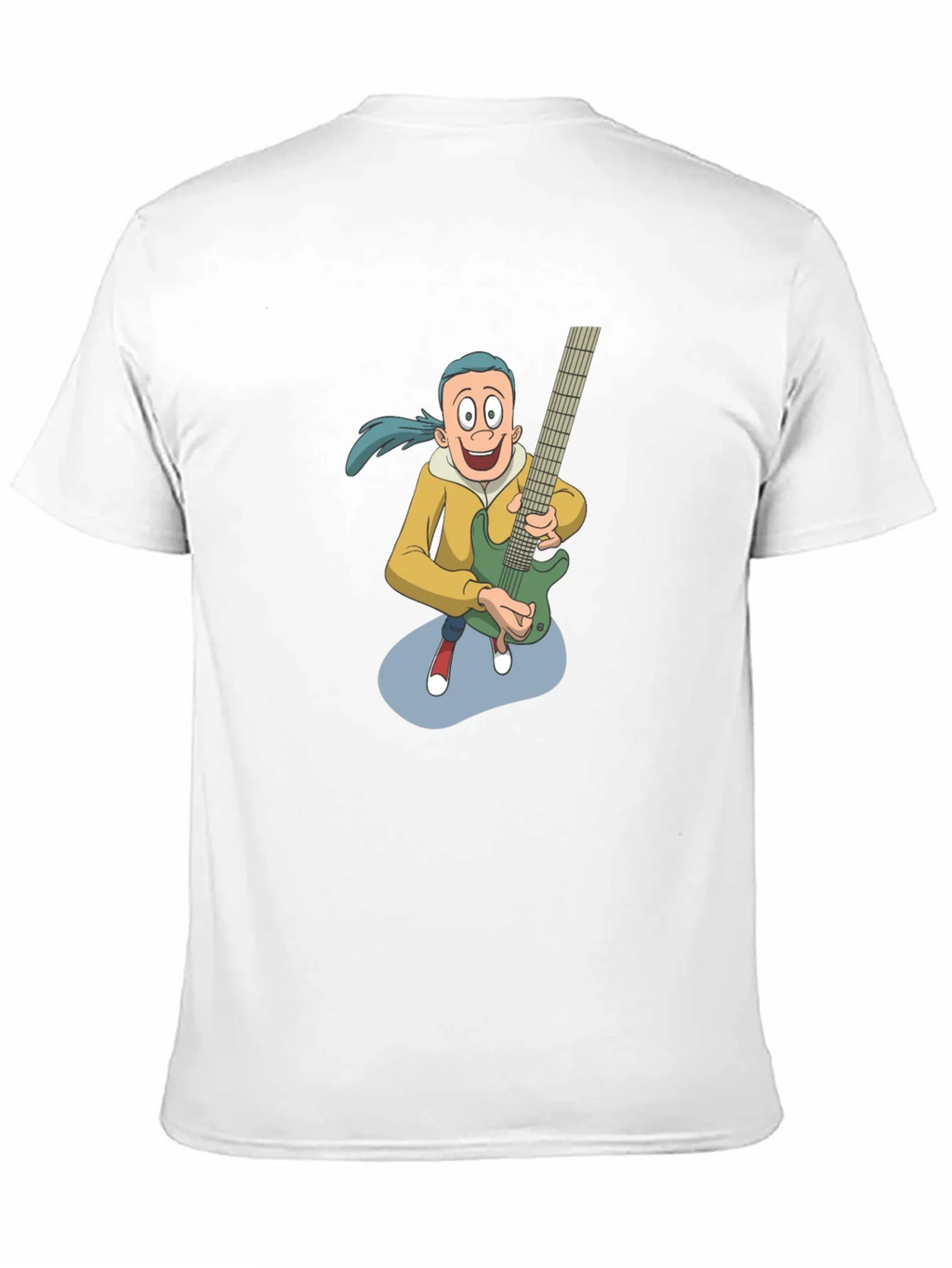 Cartoon Guitarist Graphic Tee - Black product image 2
