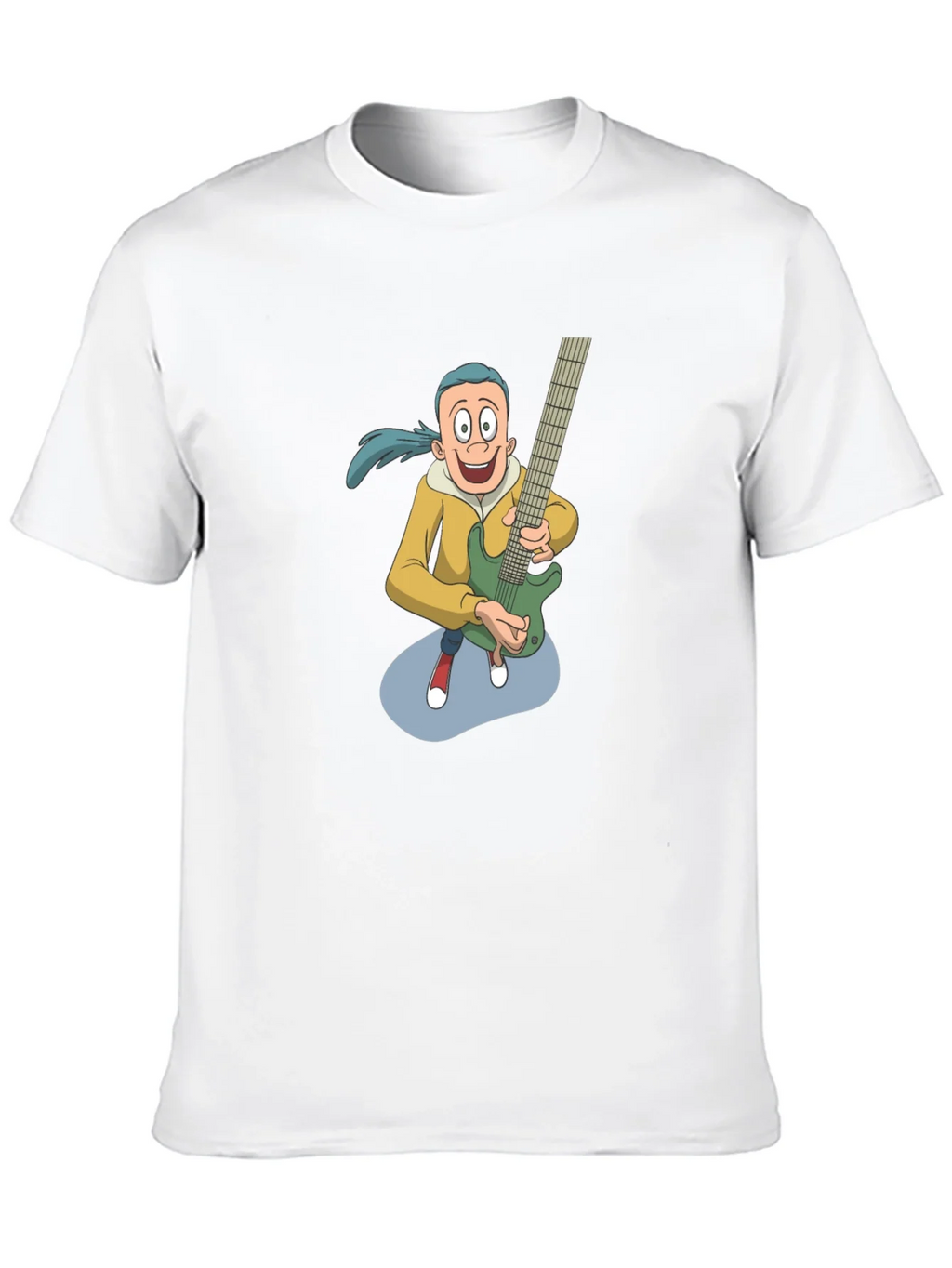 Cartoon Guitarist Graphic Tee - Black product image 12