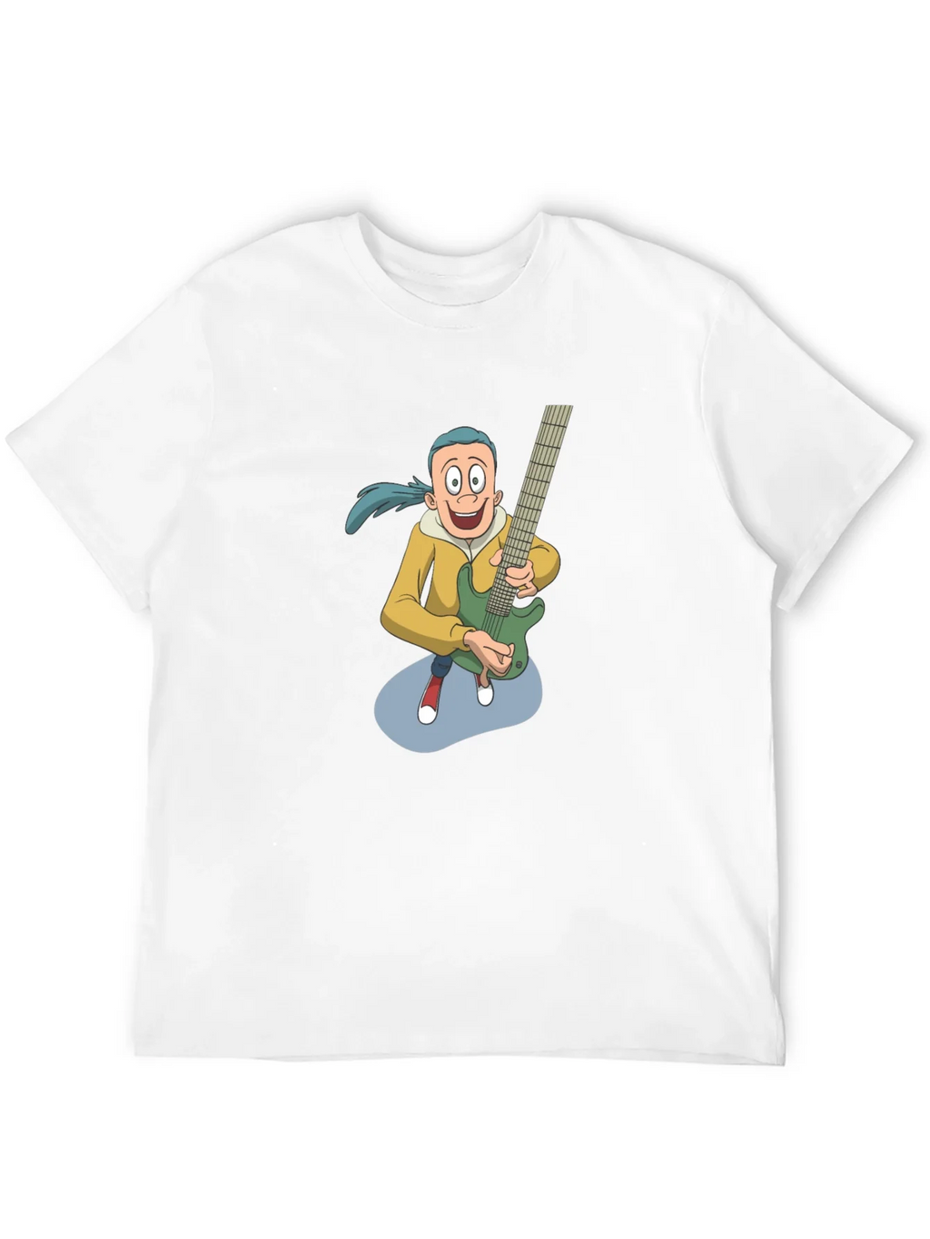 Cartoon Guitarist Graphic Tee - Black product image 3