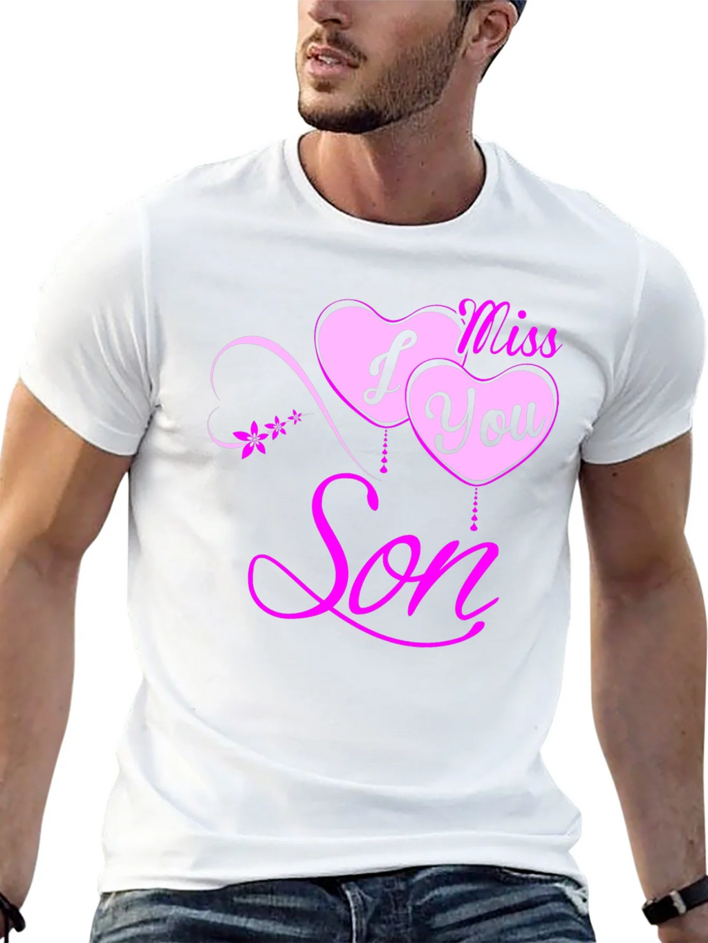 I Miss You Son Black T-Shirt product image 4