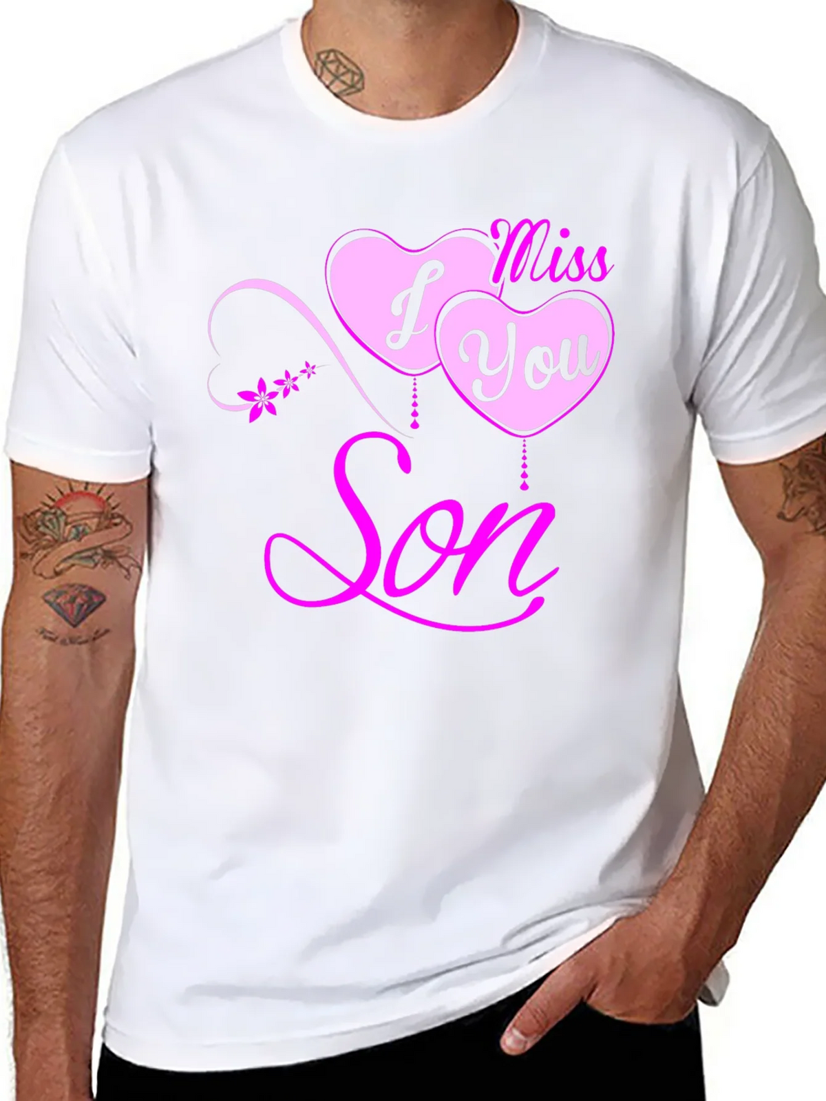 I Miss You Son Black T-Shirt product image 10