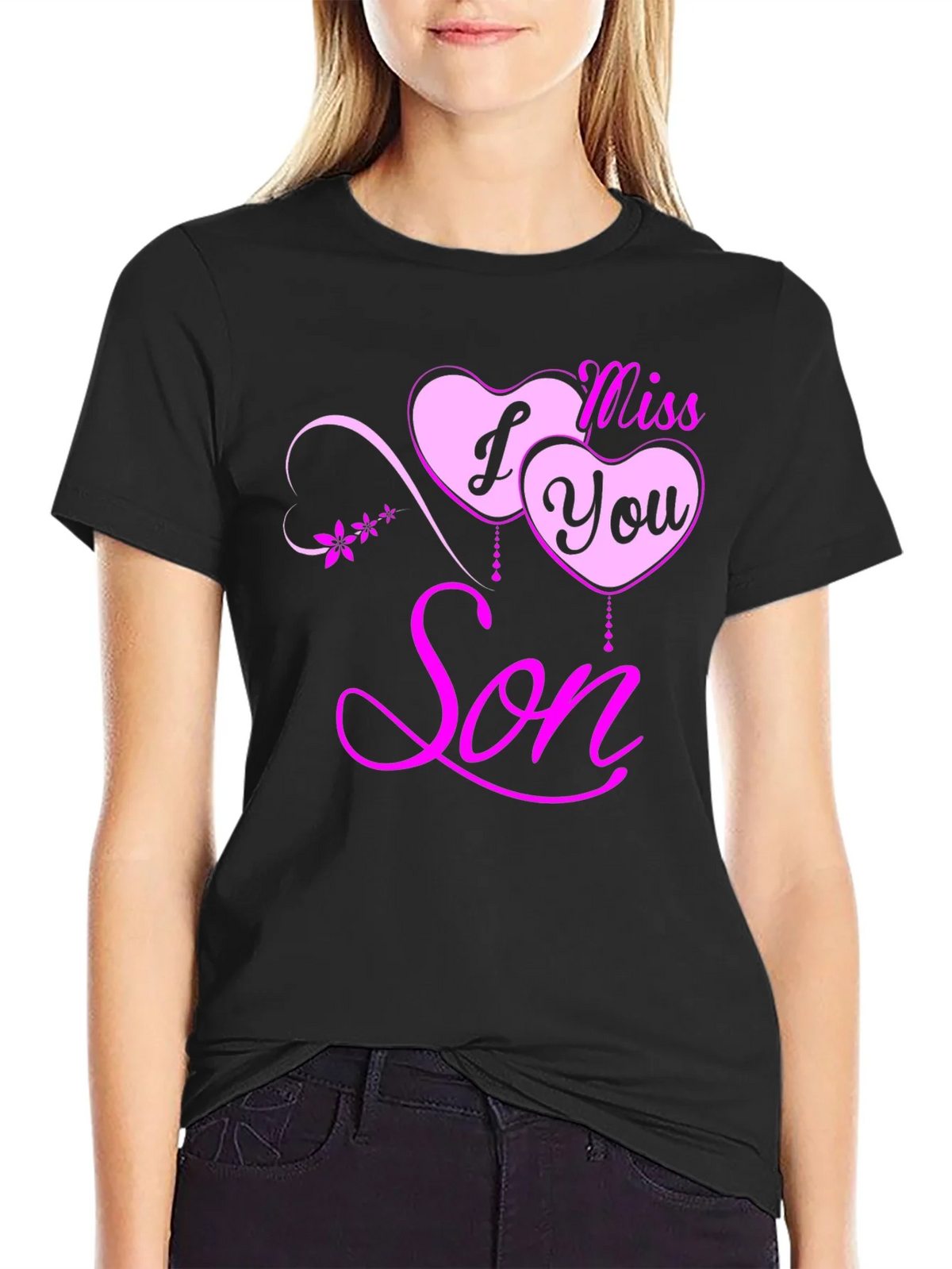 I Miss You Son Black T-Shirt product image 5