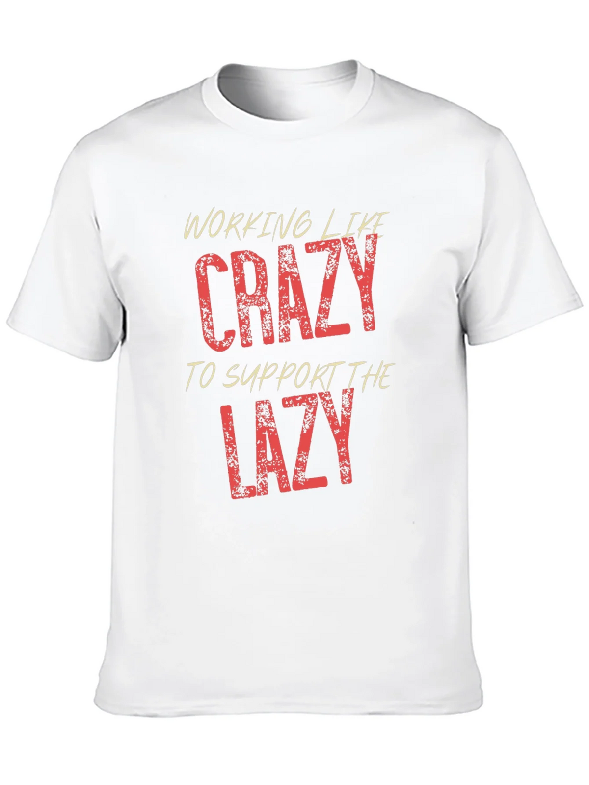 Working Like Crazy Mens Black Graphic T-Shirt product image 12