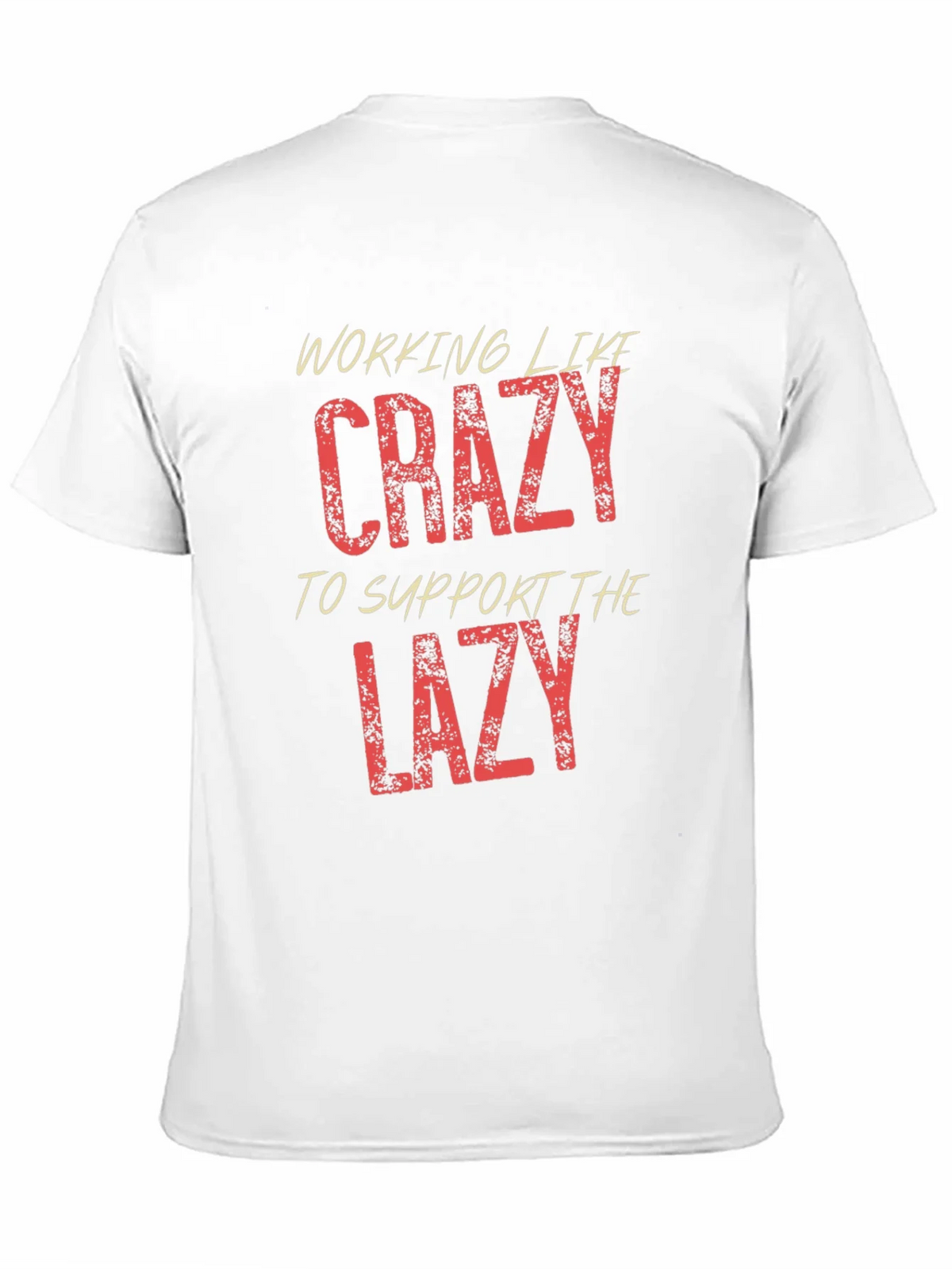 Working Like Crazy Mens Black Graphic T-Shirt product image 2