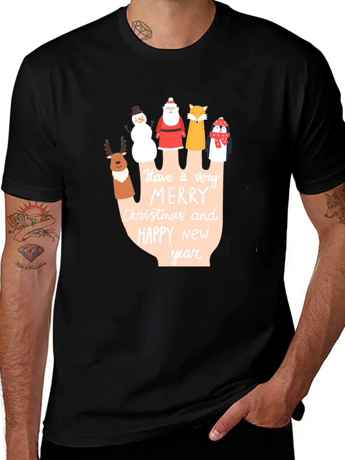 Holiday Cheer T-Shirt: Merry Christmas & Happy New Year product image 1