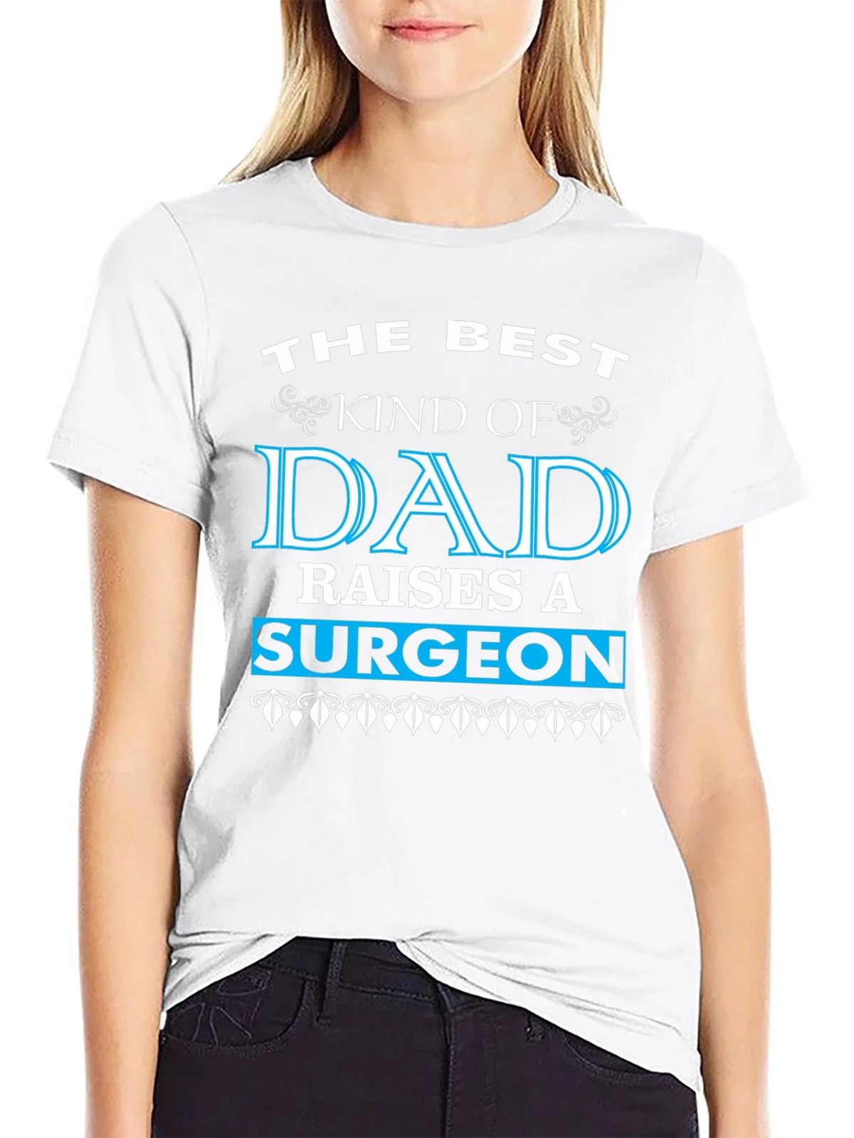 Best Dad Raises a Surgeon Black T-Shirt product image 11