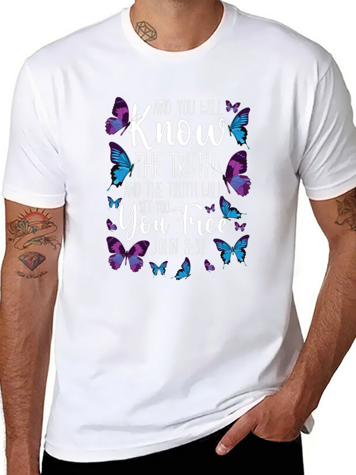 Know The Truth Butterfly T-Shirt product image 10