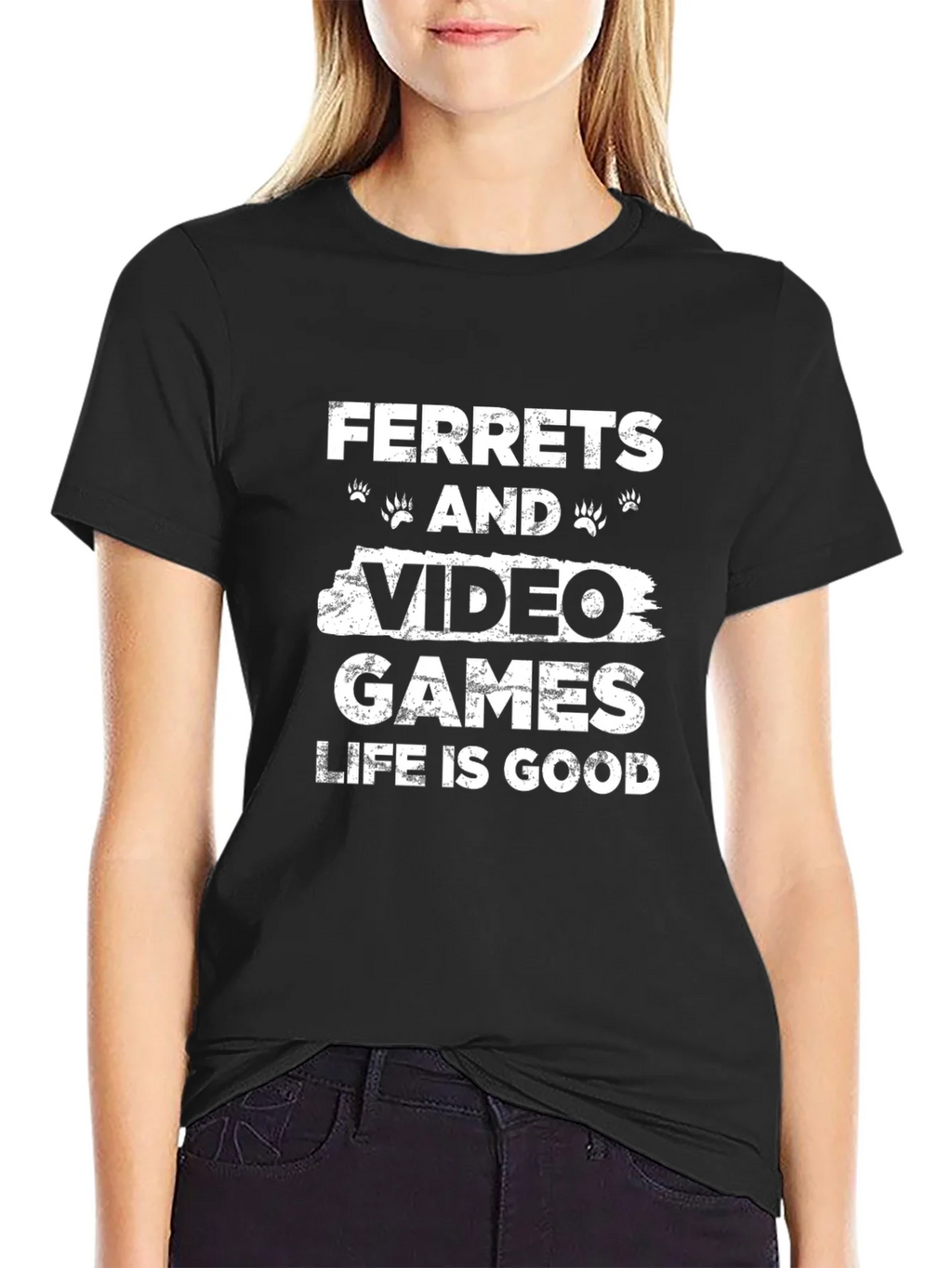 Ferret & Video Game Graphic Tee product image 5