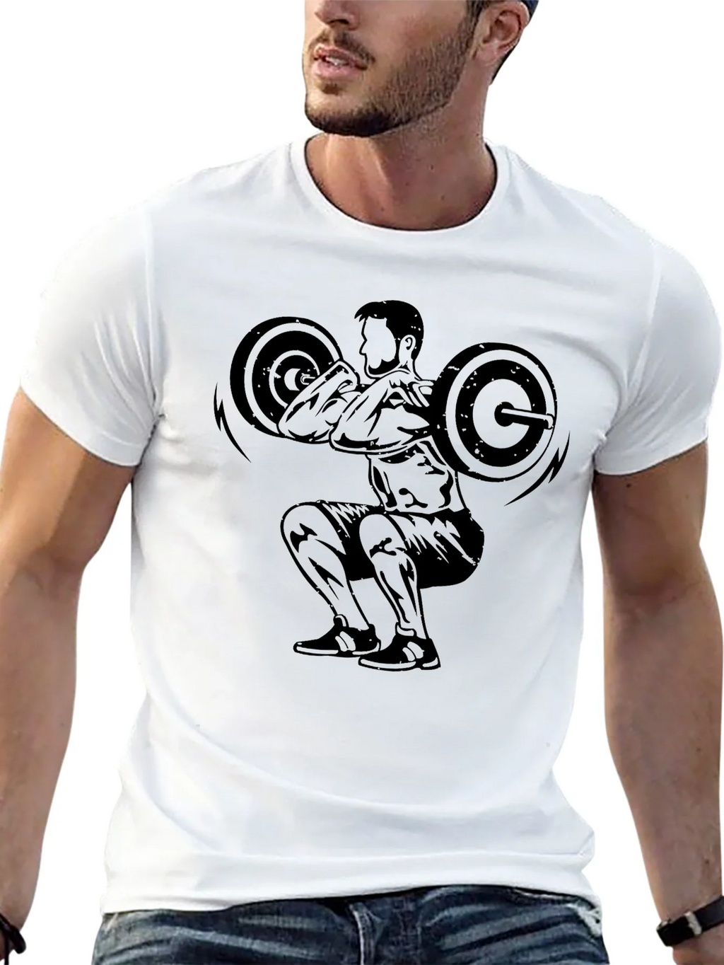 Squat Silhouette Graphic Tee - Black product image 4