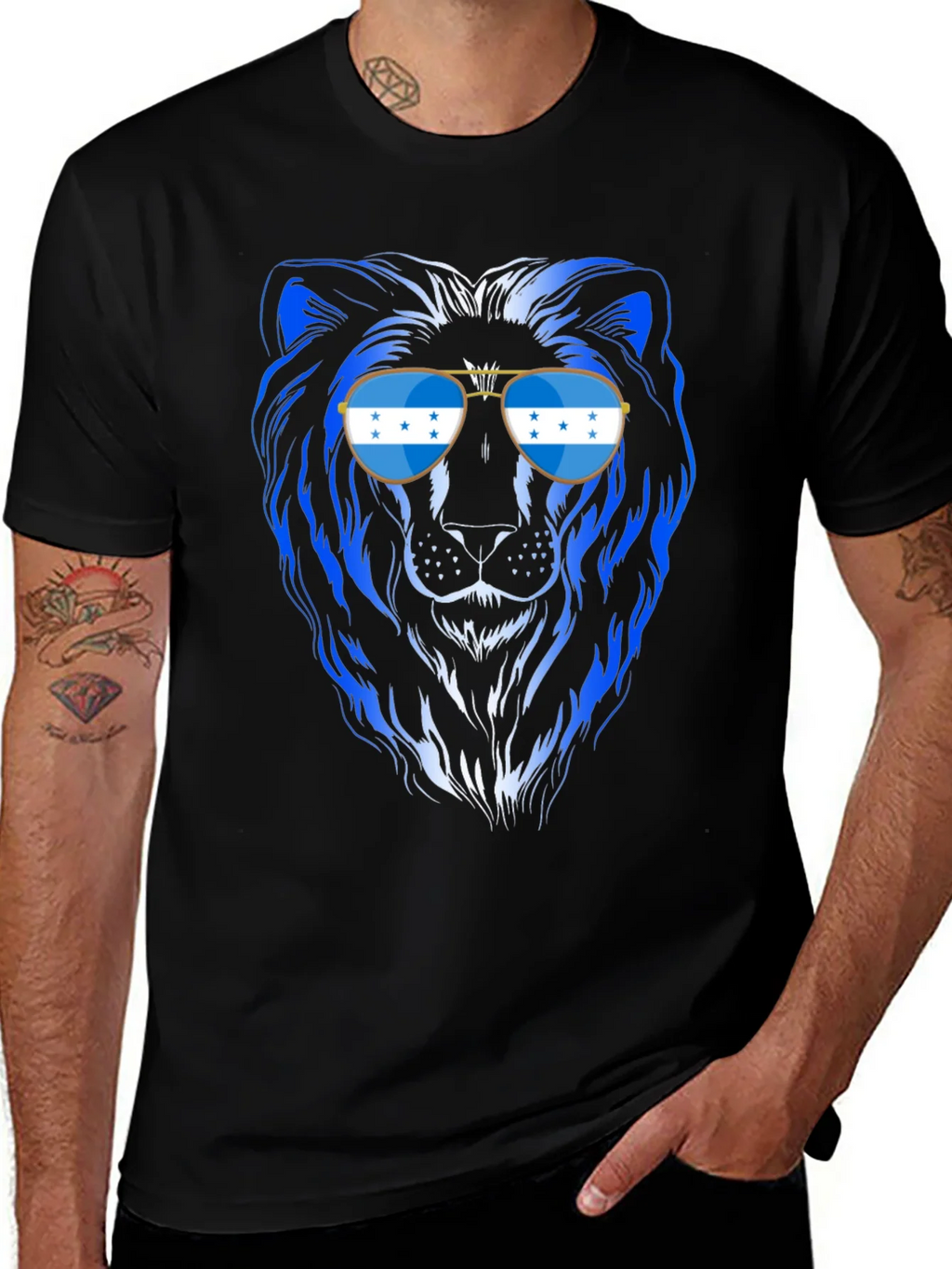 Cool Honduras Lion Sunglasses T-Shirt product image 1