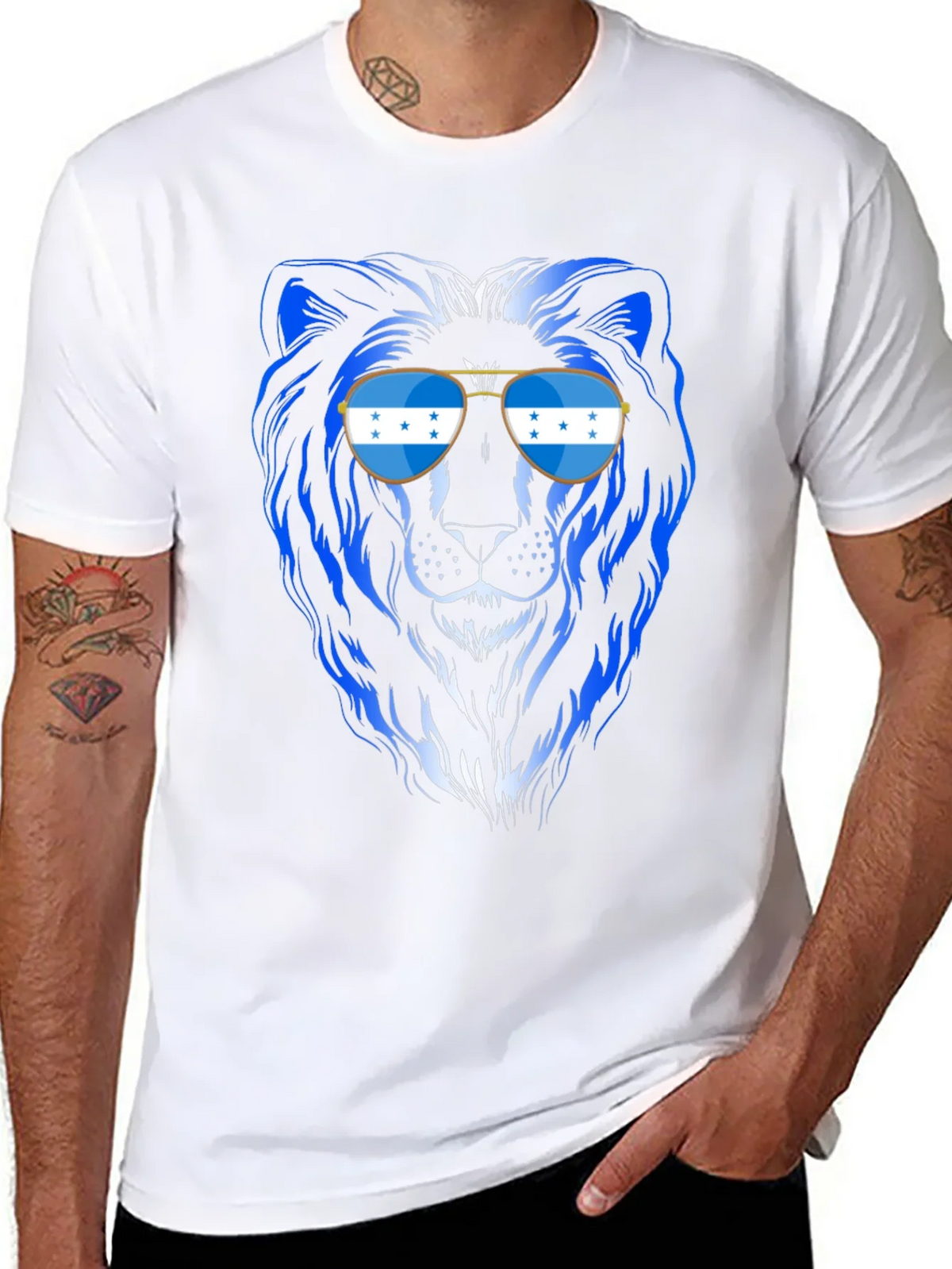 Cool Honduras Lion Sunglasses T-Shirt product image 10