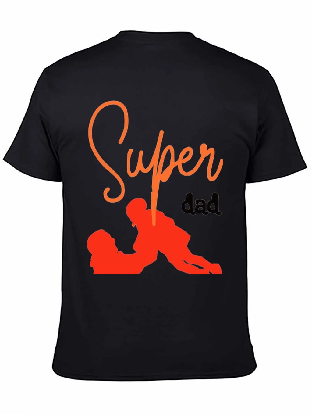 Super Dad Graphic Tee - Black Cotton T-Shirt product image 6