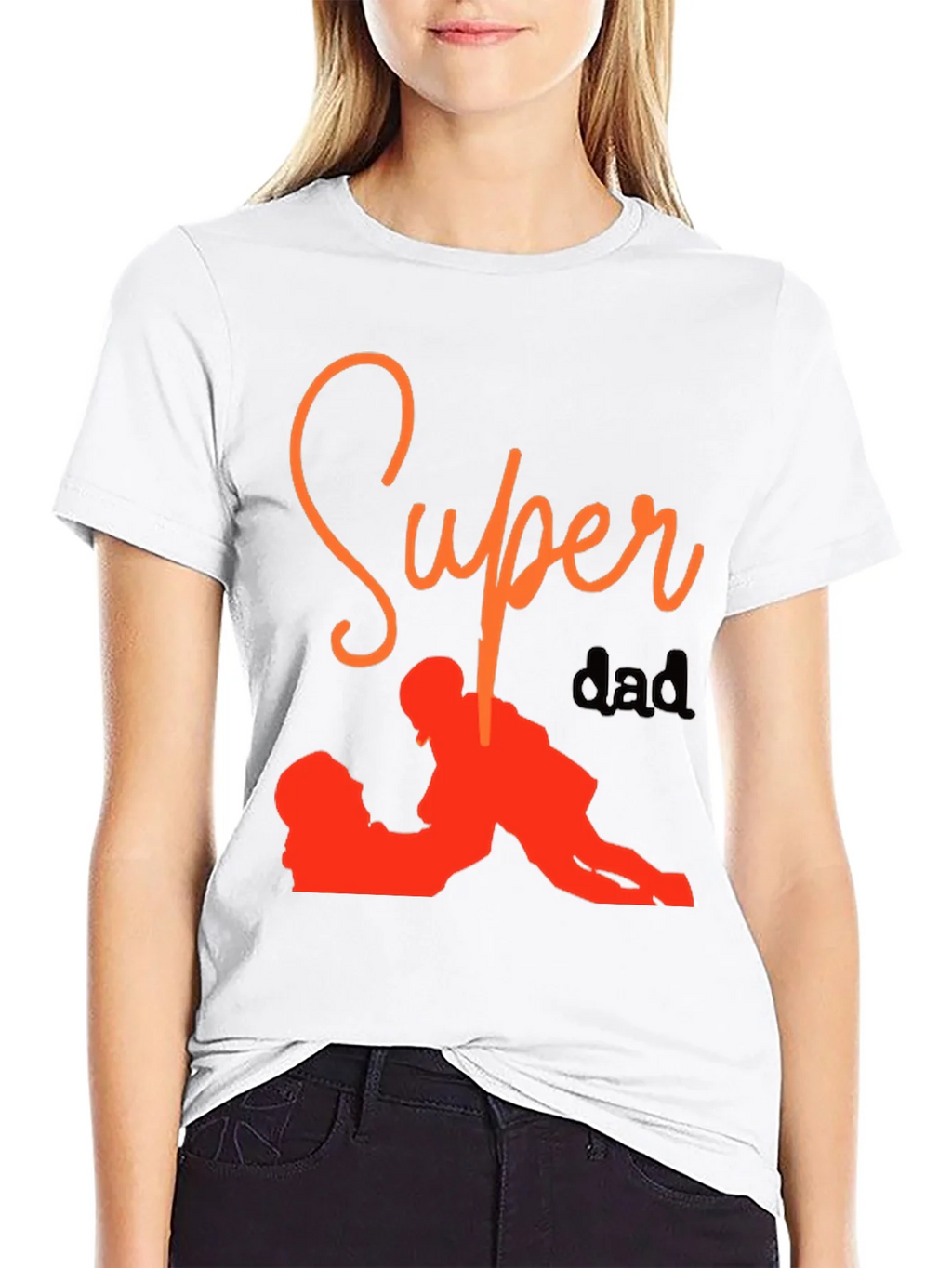 Super Dad Graphic Tee - Black Cotton T-Shirt product image 10
