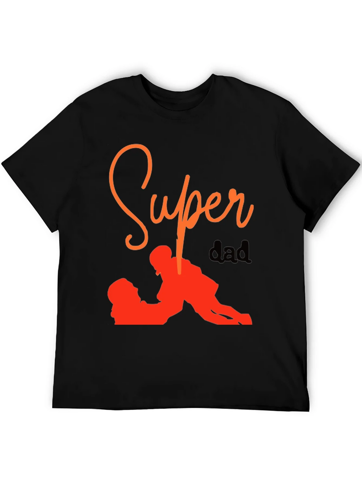 Super Dad Graphic Tee - Black Cotton T-Shirt product image 7