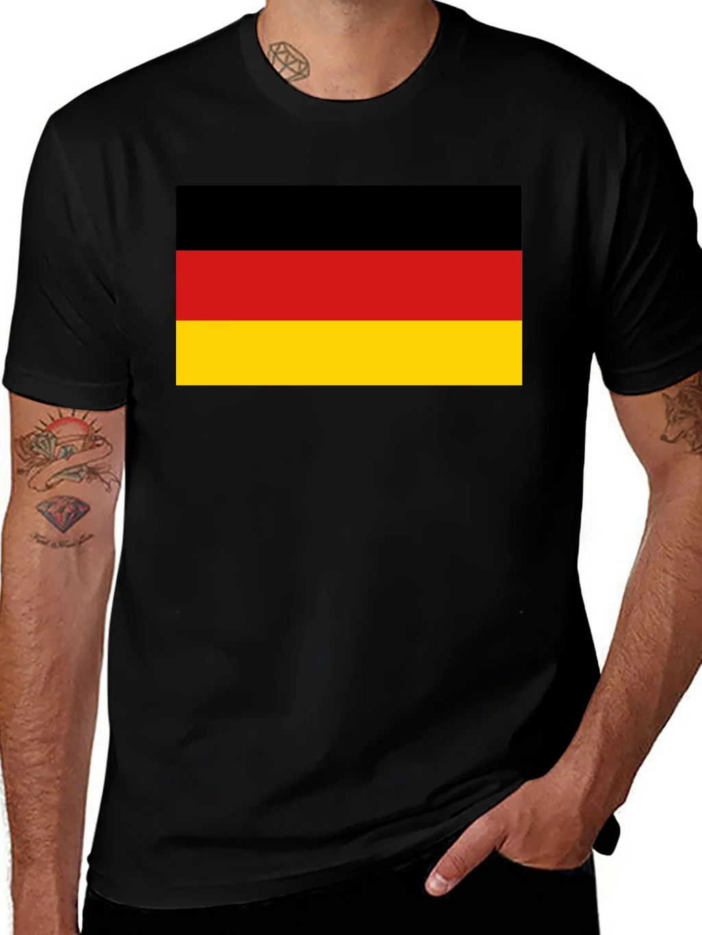 Germany Flag Graphic T-Shirt - Black product image 1