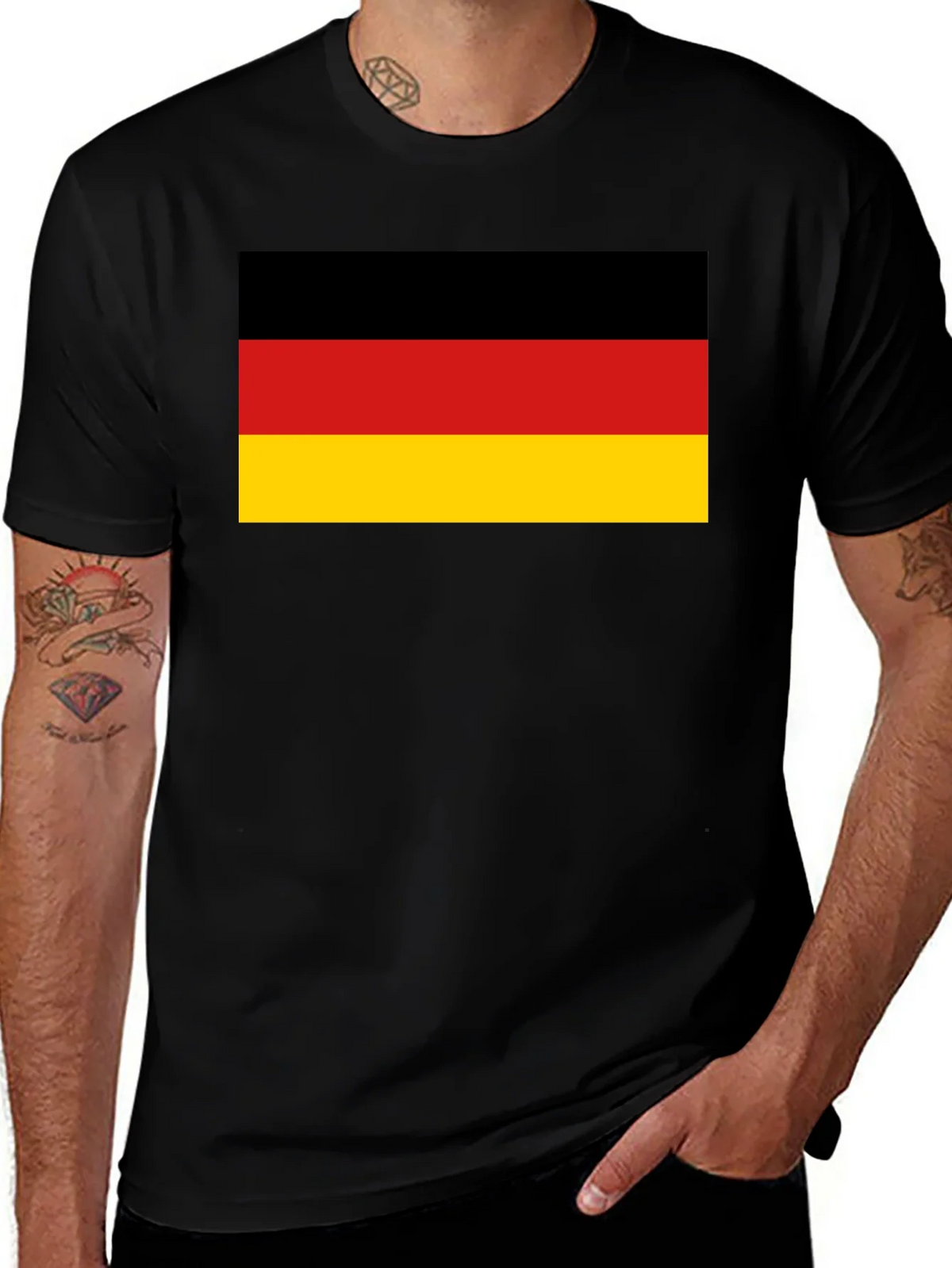 Germany Flag Graphic T-Shirt - Black product image 1