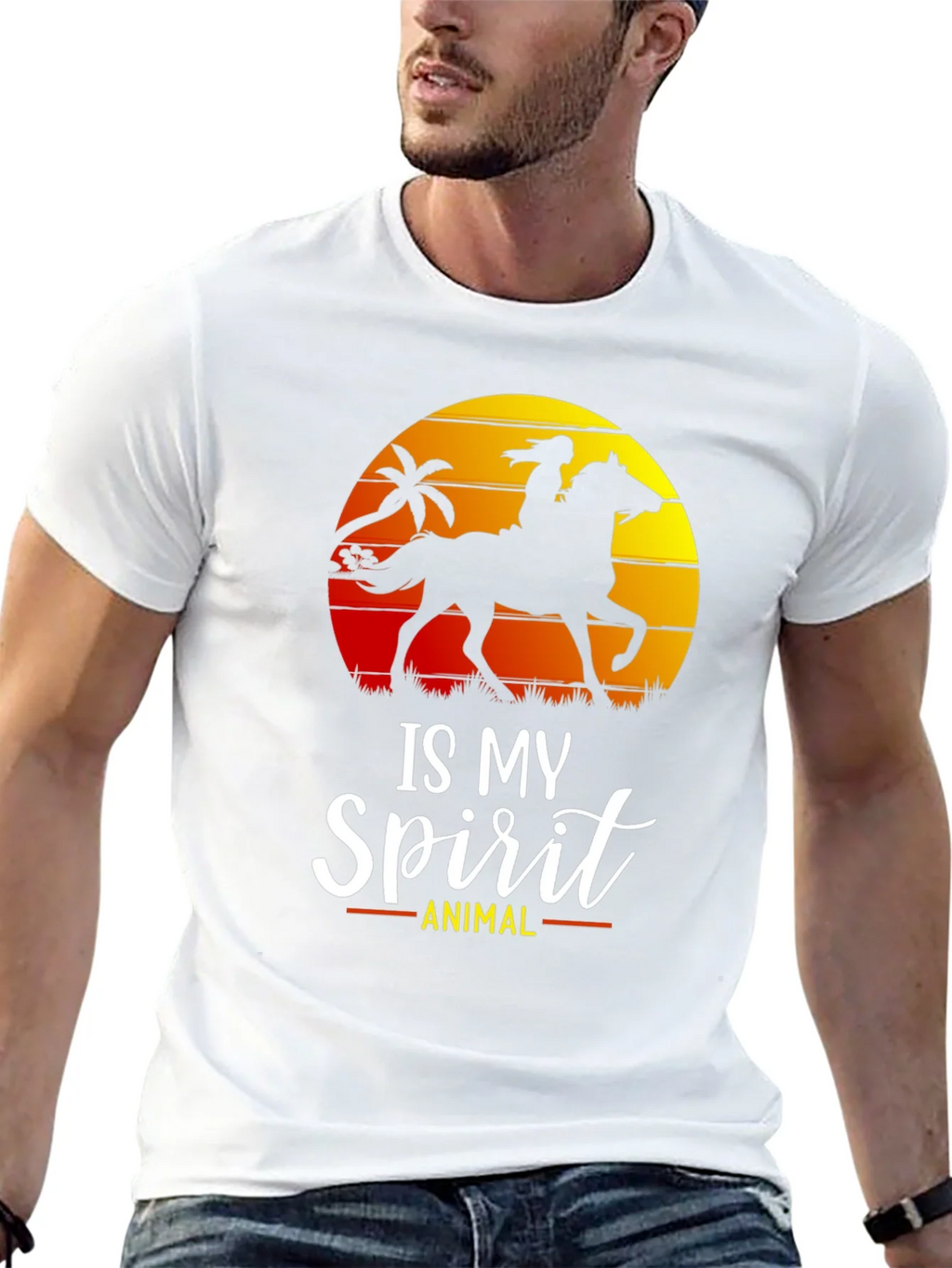 Horse Spirit Animal T-Shirt | Equestrian Silhouette Tee product image 4