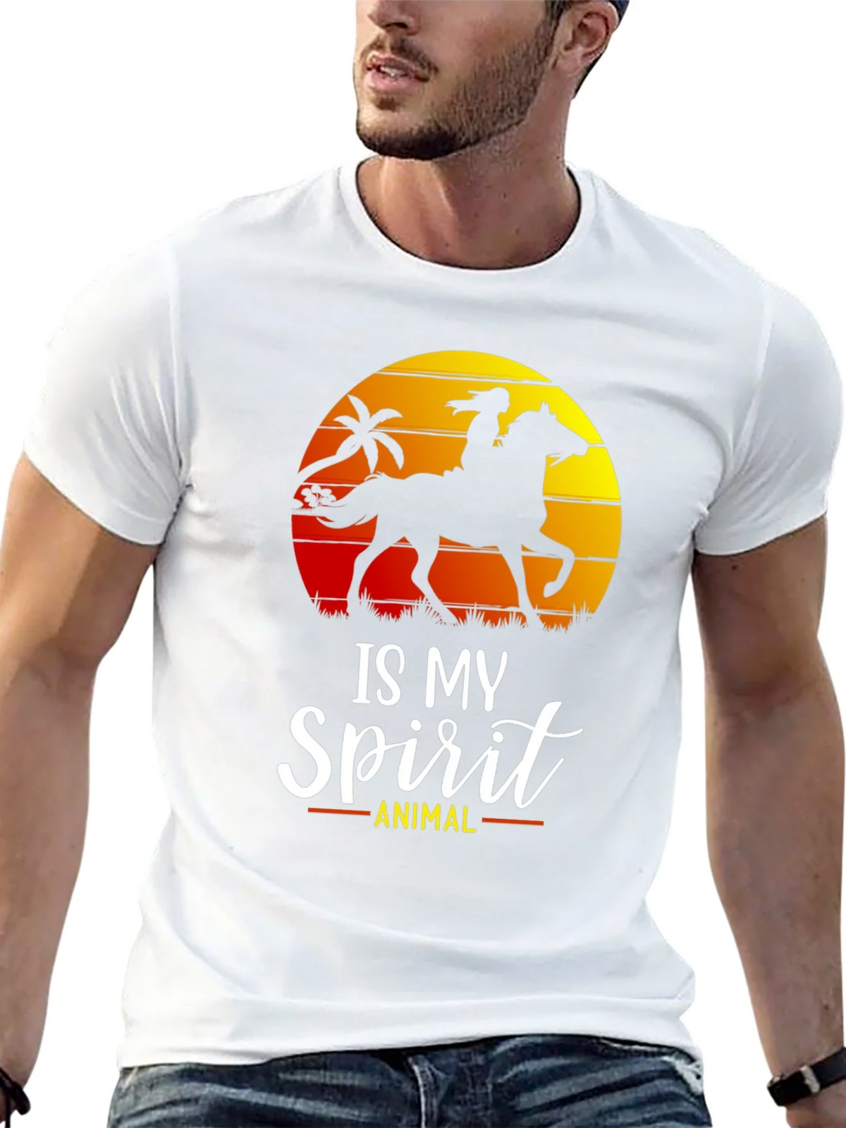 Horse Spirit Animal T-Shirt | Equestrian Silhouette Tee product image 4