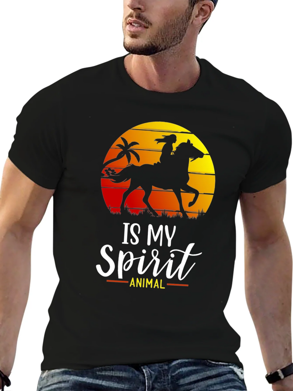 Horse Spirit Animal T-Shirt | Equestrian Silhouette Tee product image 9