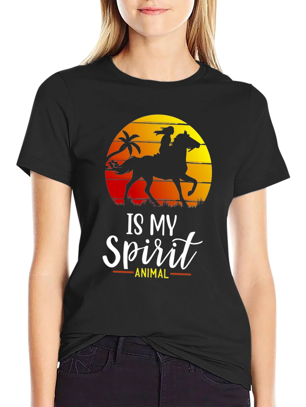 Horse Spirit Animal T-Shirt | Equestrian Silhouette Tee product image 5